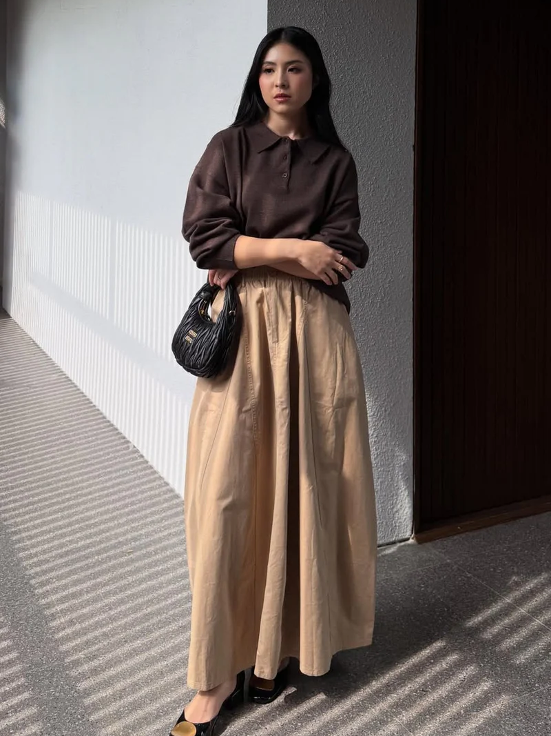 Mix & Match Outfit Warna Mocca agar Tetap Stylish Sehari-hari