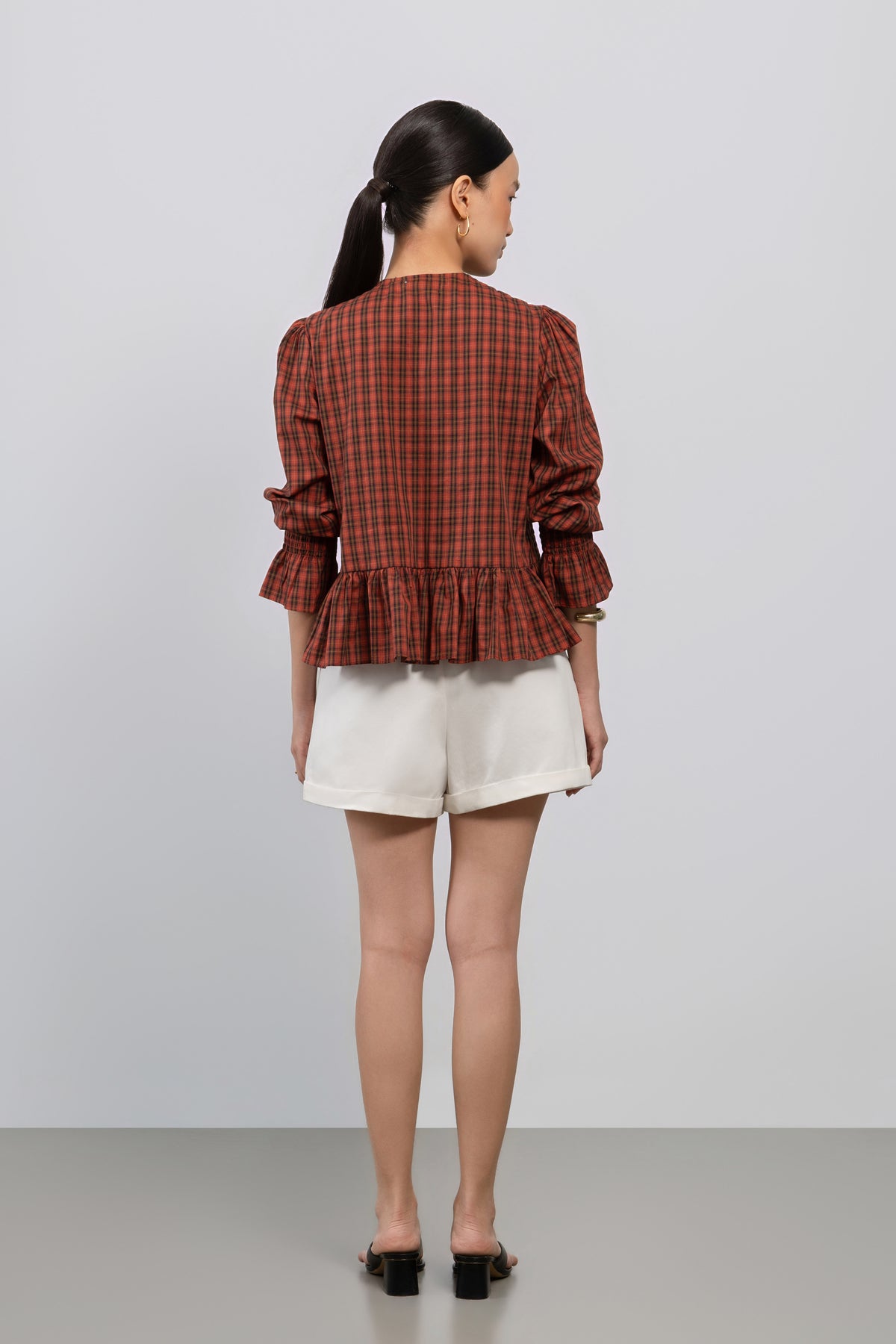 Edith Top – Smocked Peplum Blouse