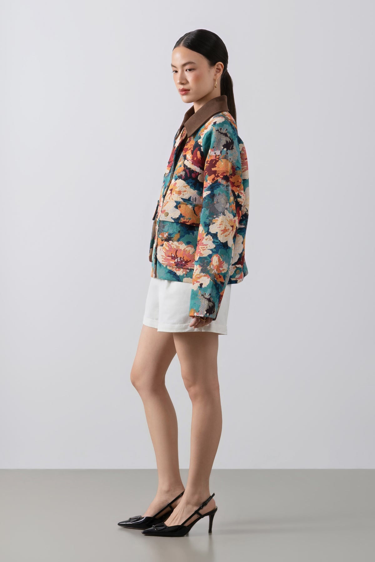 Monet Jacket – Abstract Floral Jacquard