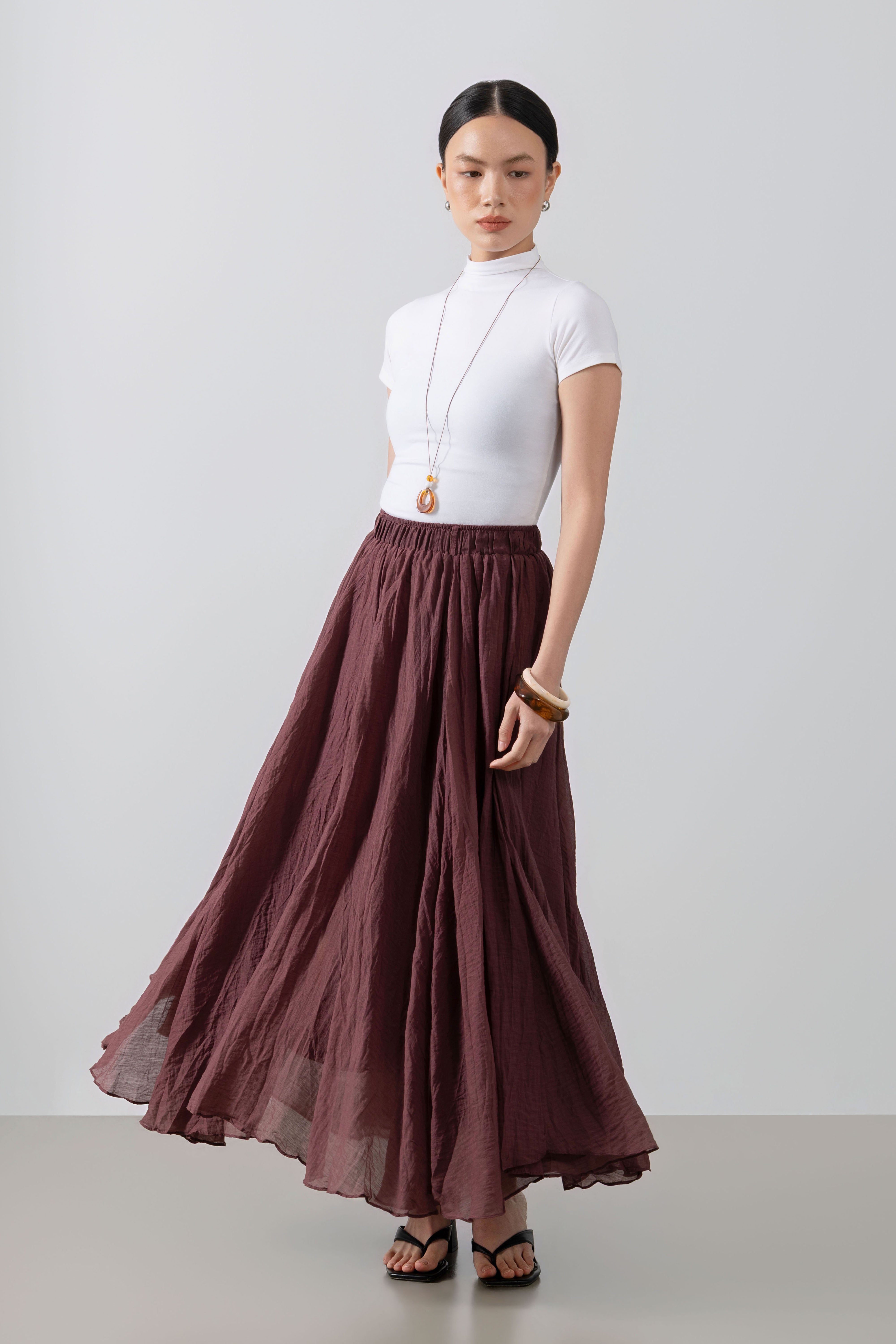 Alara Skirt – Crinkle Maxi Skirt