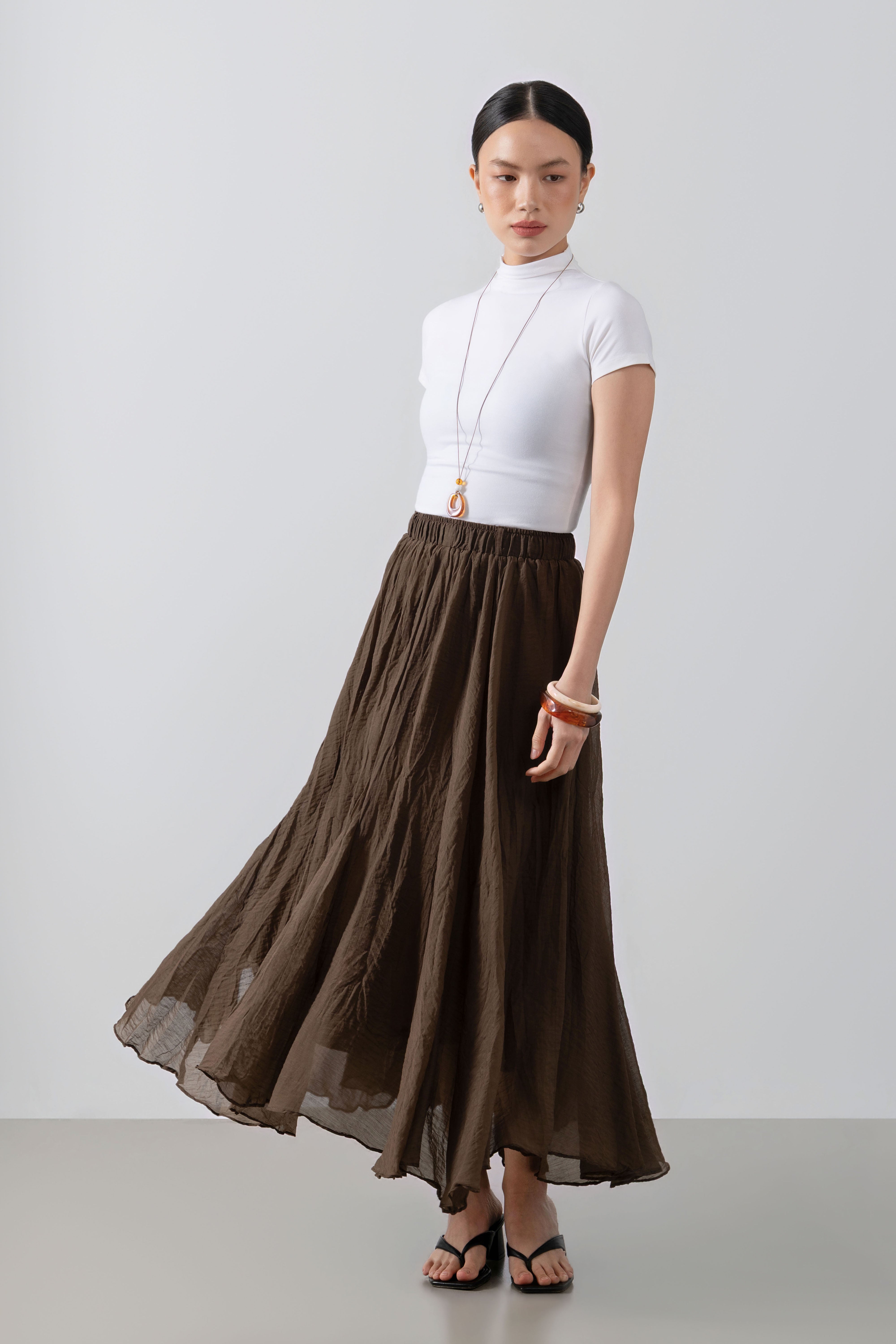 Alara Skirt – Crinkle Maxi Skirt
