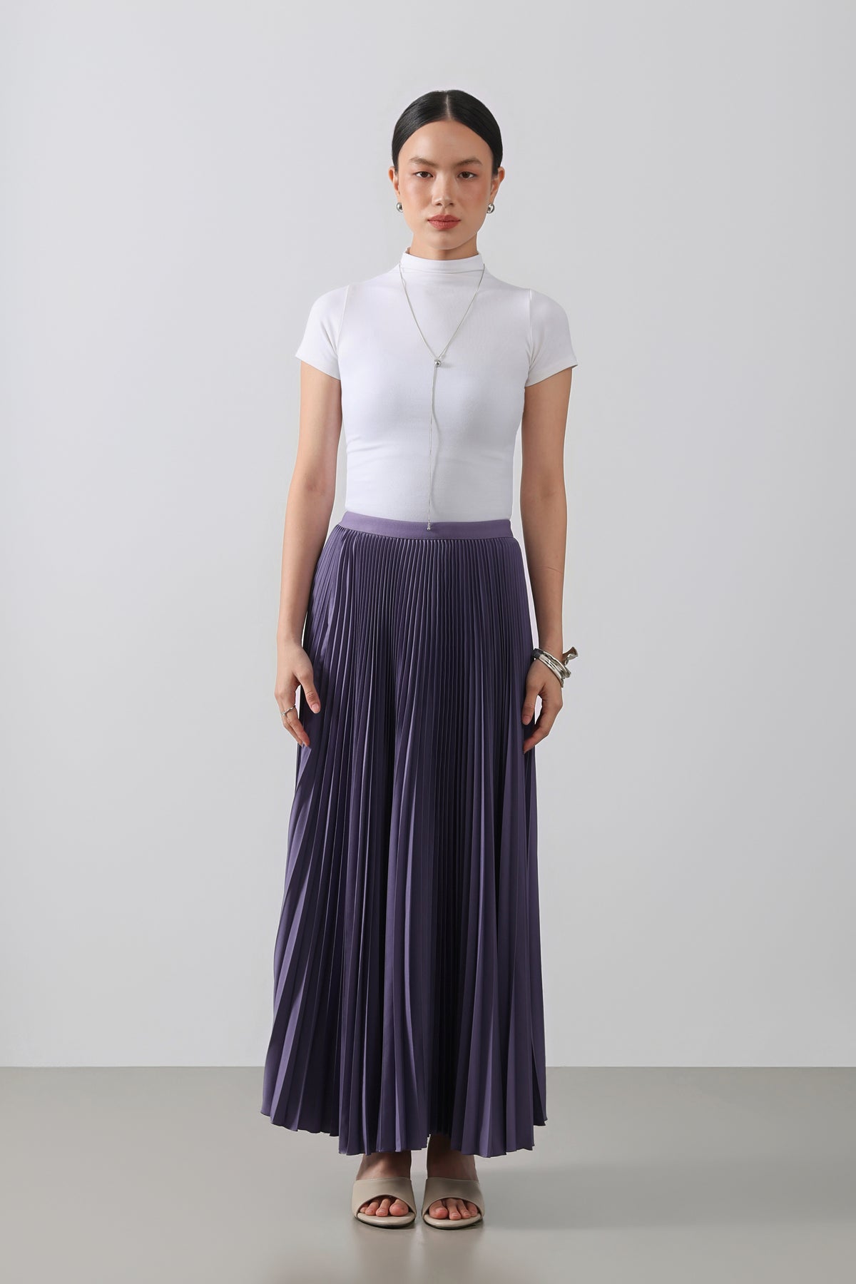 Atala Basic Skirt - Rok Plisket Maxi Polos