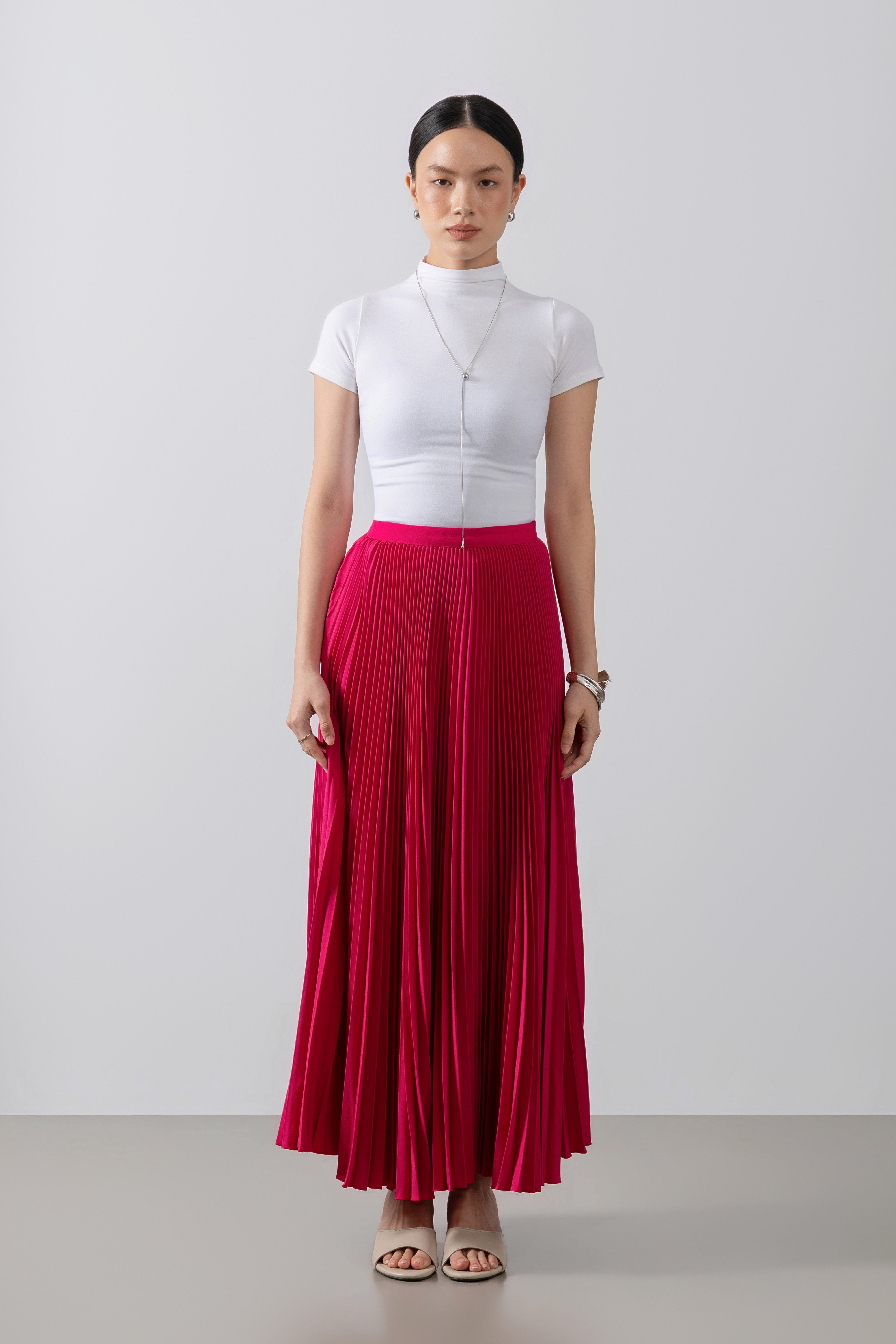 Atala Basic Skirt - Rok Plisket Maxi Polos