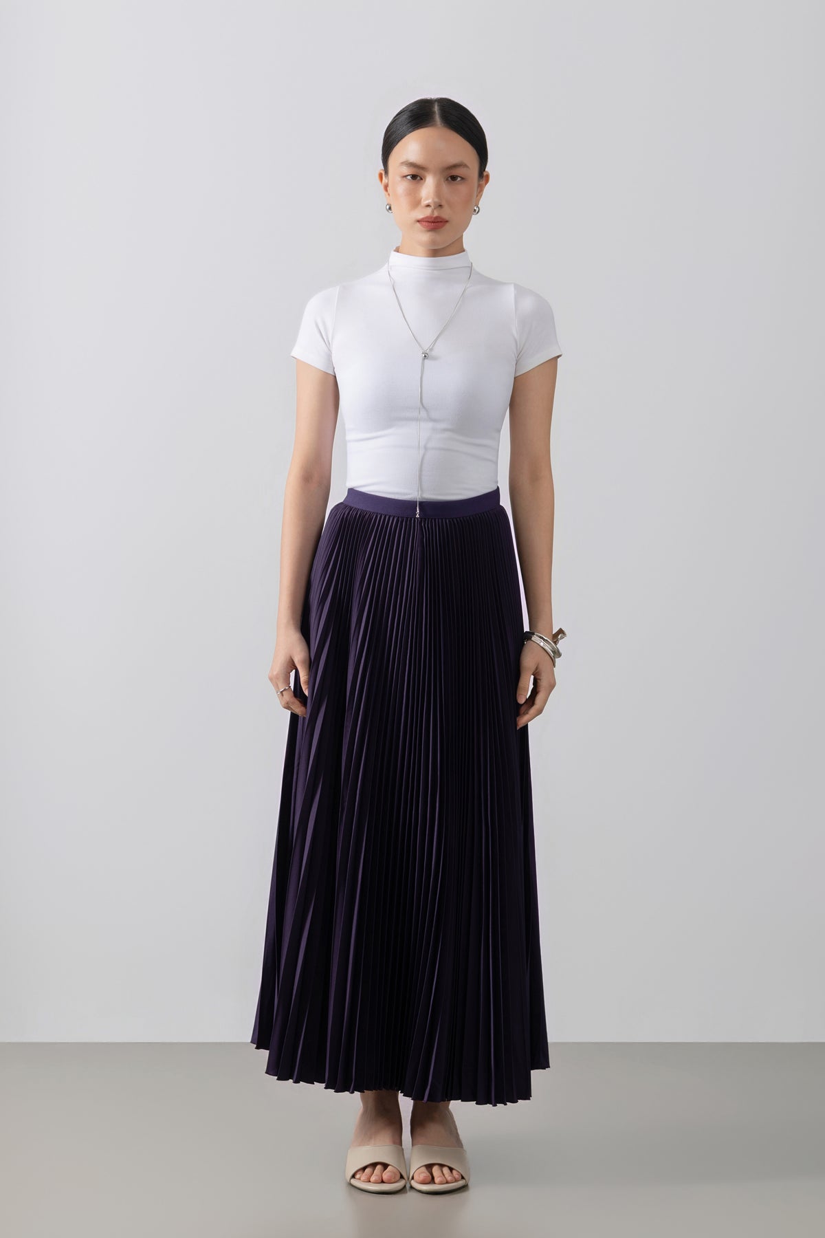 Atala Basic Skirt - Rok Plisket Maxi Polos