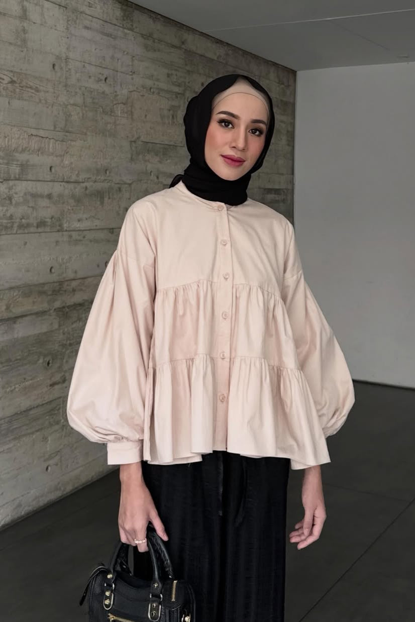 Sonya Crop Tee - Atasan Wanita Bahan Katun Import Terbaik