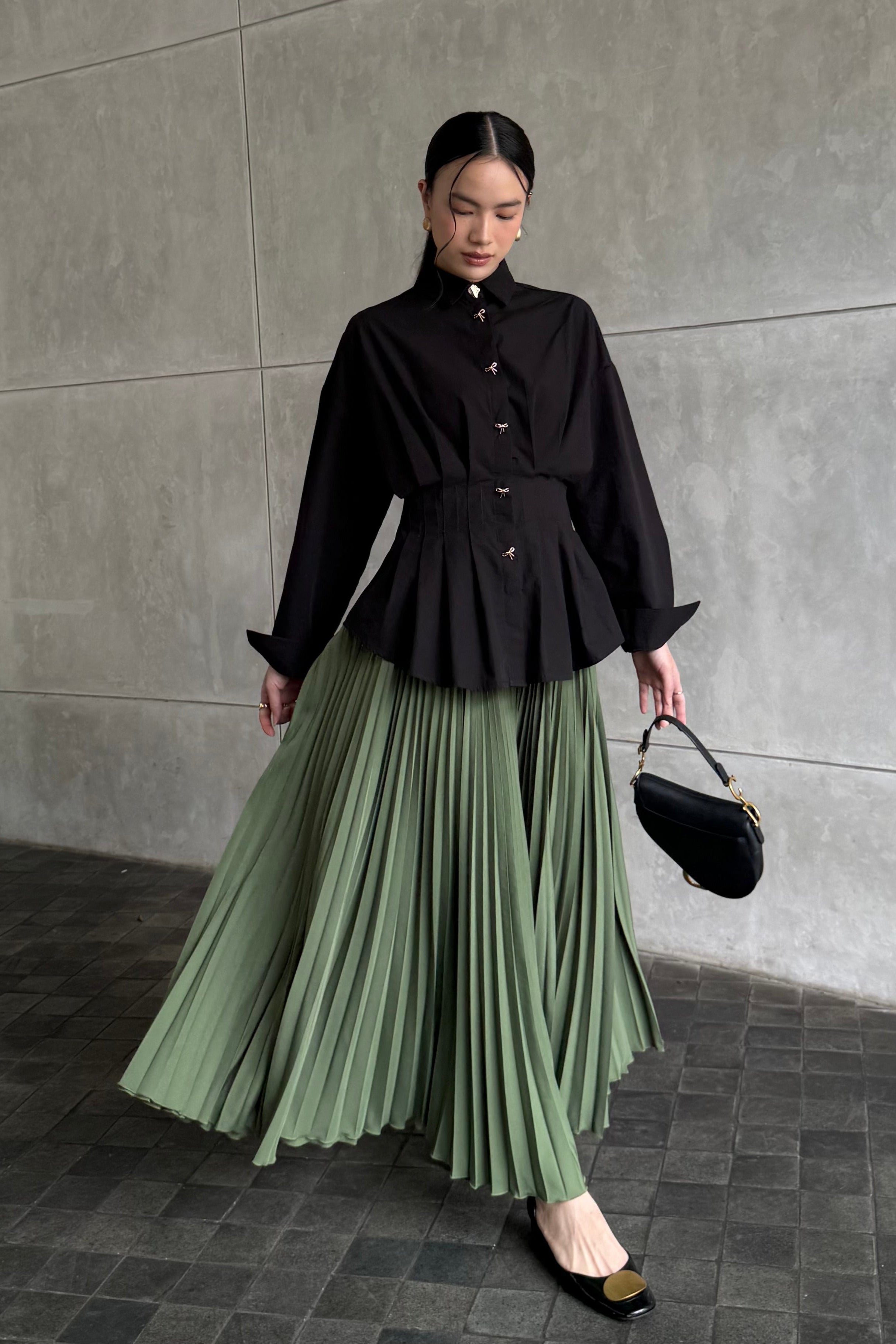 Atala Basic Skirt - Rok Plisket Maxi Polos