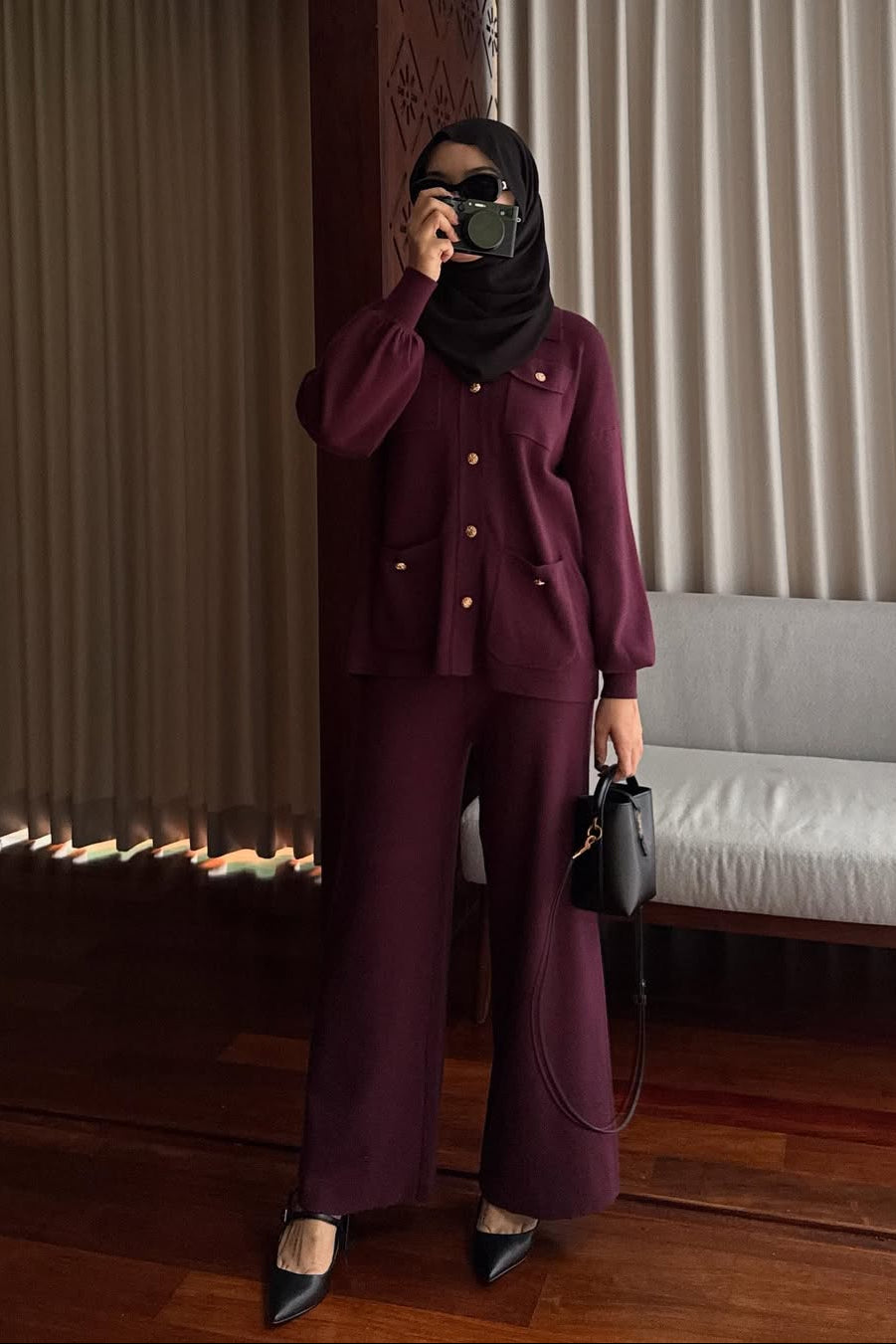 Aluna Set - Setelan Atasan Bawahan Wanita Bahan Knit