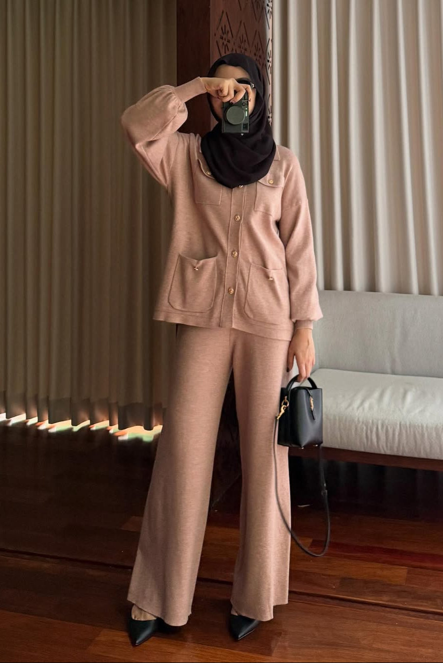 Aluna Set - Setelan Atasan Bawahan Wanita Bahan Knit