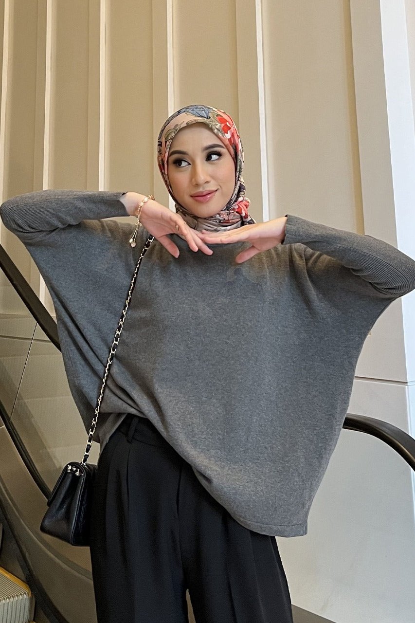 Batwing Sweater - Sweater Batwing Wanita Modest Dan Kasual