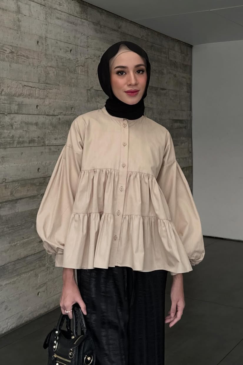 Sonya Crop Tee - Atasan Wanita Bahan Katun Import Terbaik