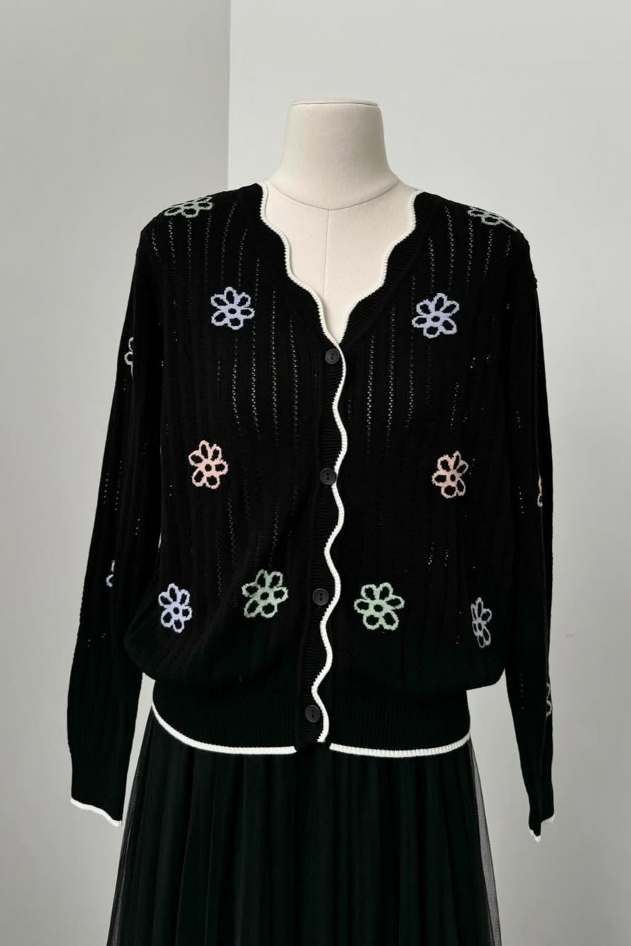 Bloom Cardy - Cardigan Berkancing Wanita Bahan Knit