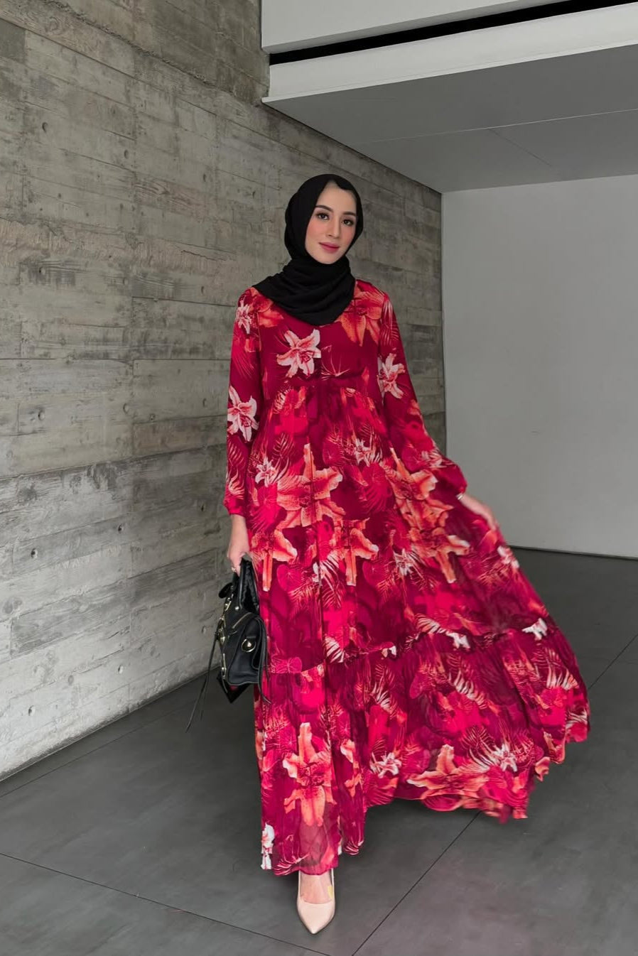 Amara Dress Special Edition - Maxi Dress Motif Bunga