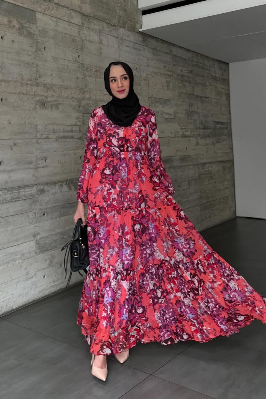 Amara Dress Special Edition - Maxi Dress Motif Bunga