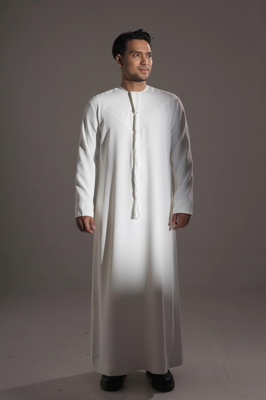 Djibo Thobe - Broken White - Gamis Pria Modern Premium Original