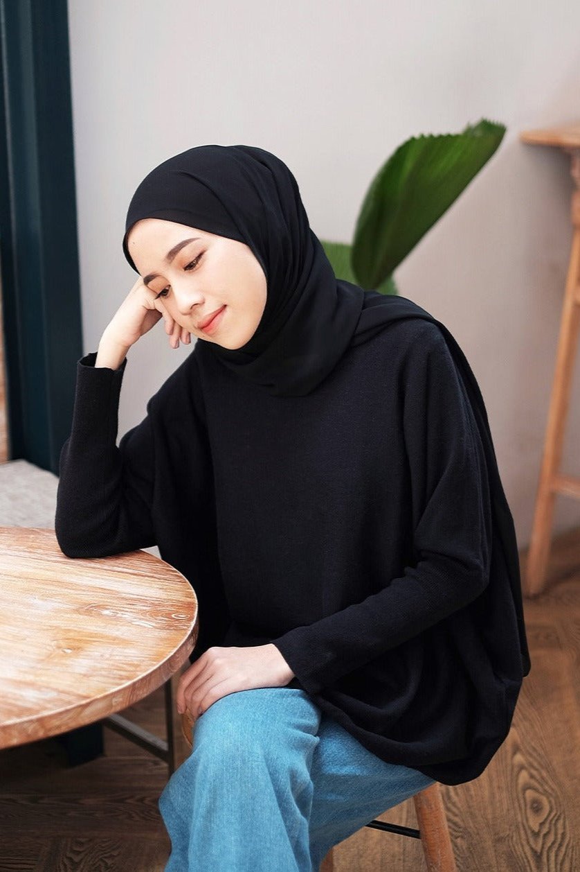 Batwing Sweater - Sweater Batwing Wanita Modest Dan Kasual