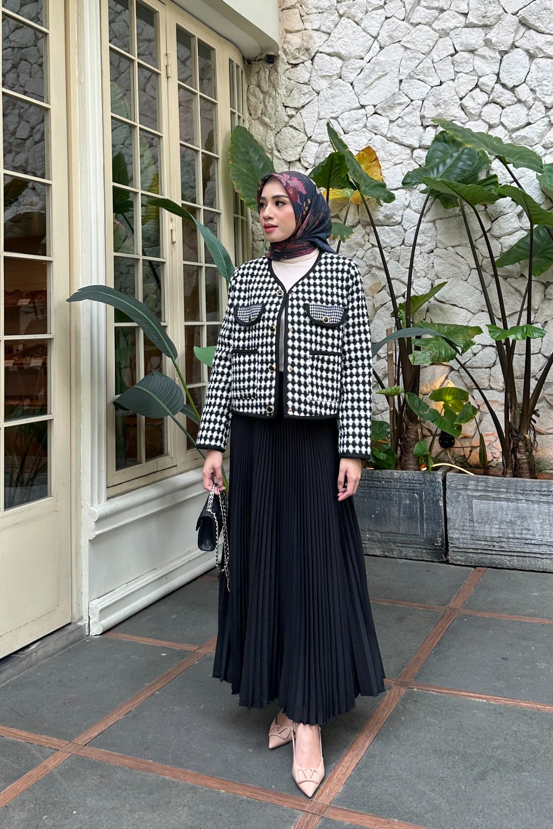 Atala Skirt - Rok Plisket Maxi Motif Gradasi