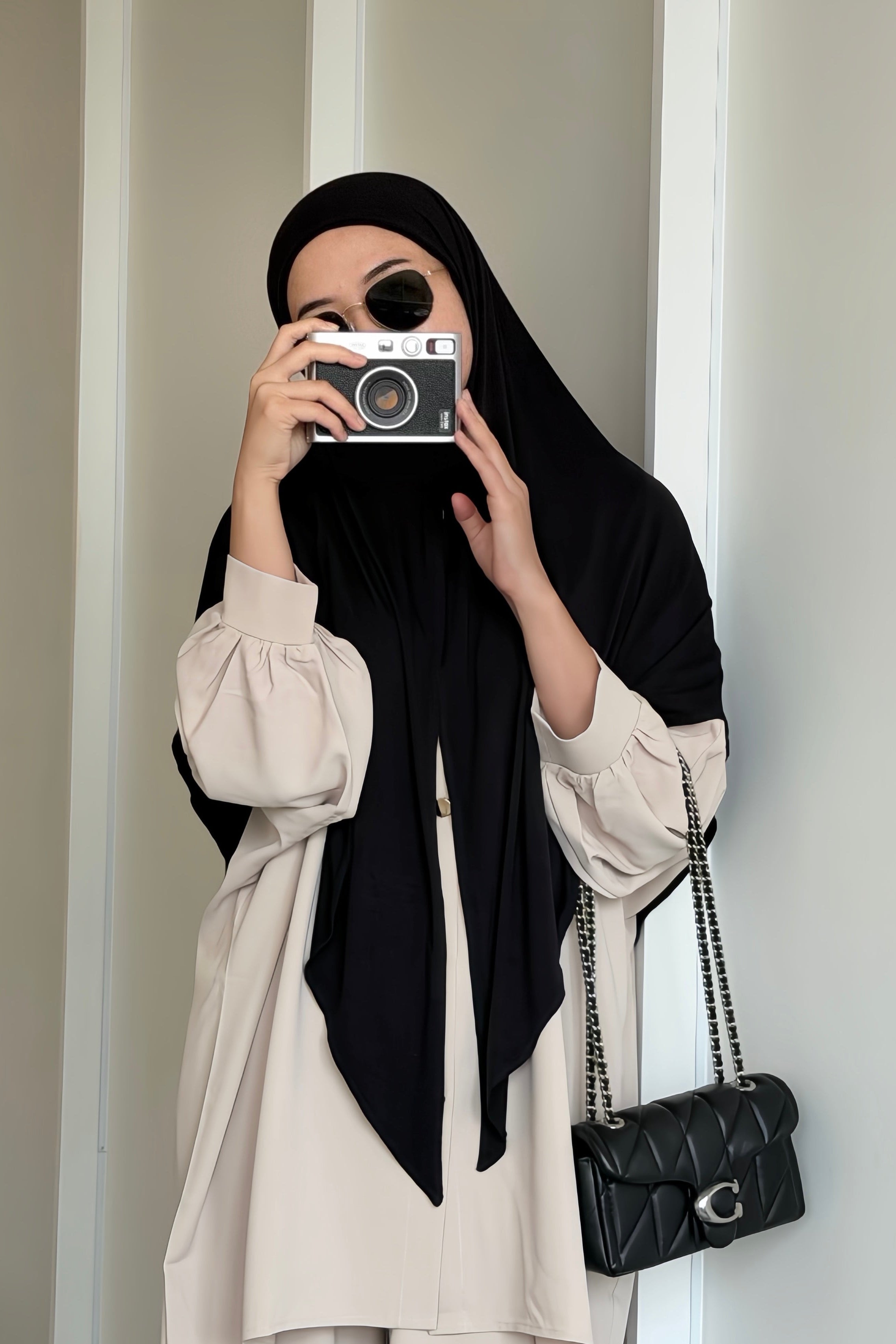 GG Khiban - Khimar Instan Premium Bahan Flowy Model Simpel Elegan