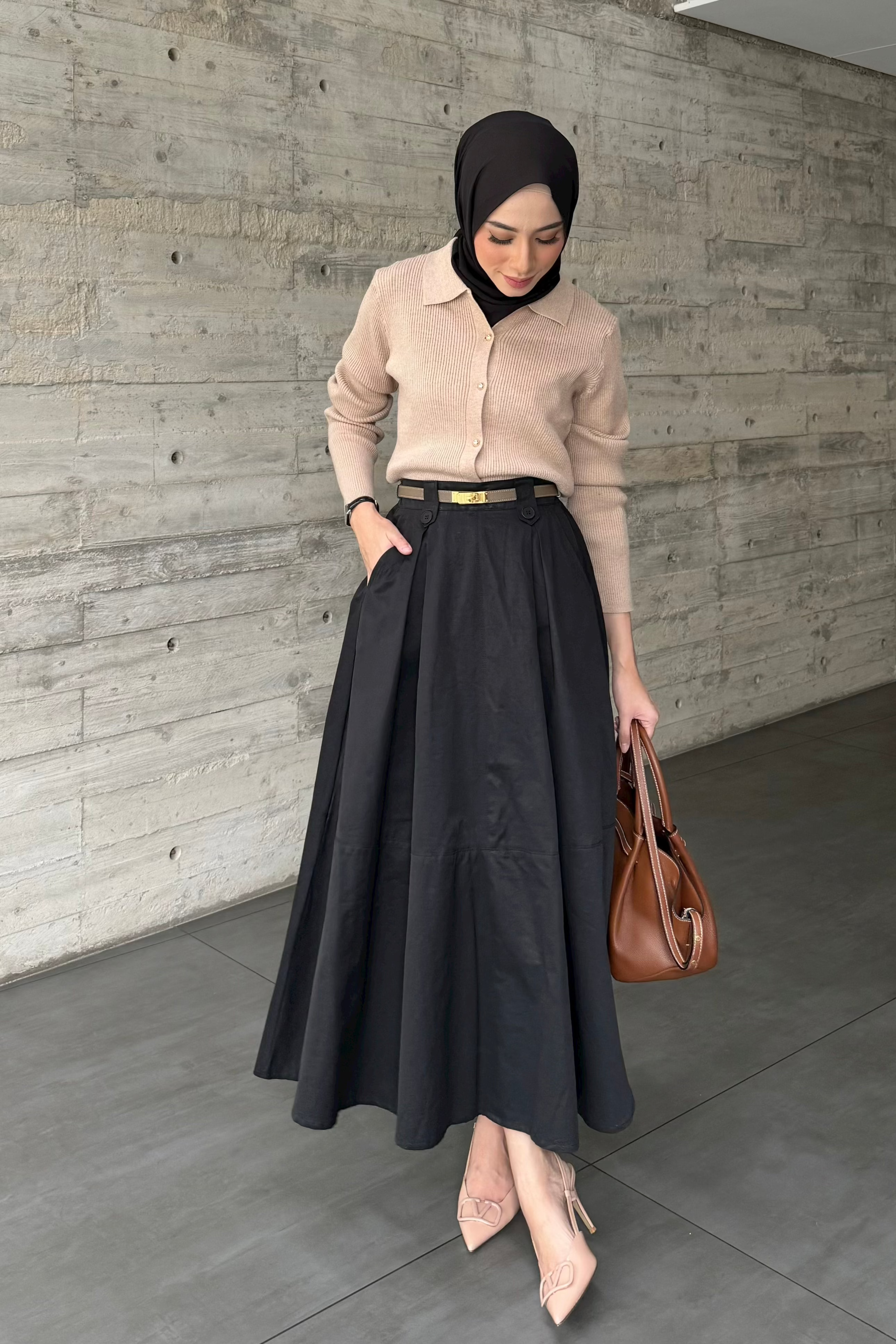 Nami Skirt - Rok Panjang Wanita Polos Bahan Cotton