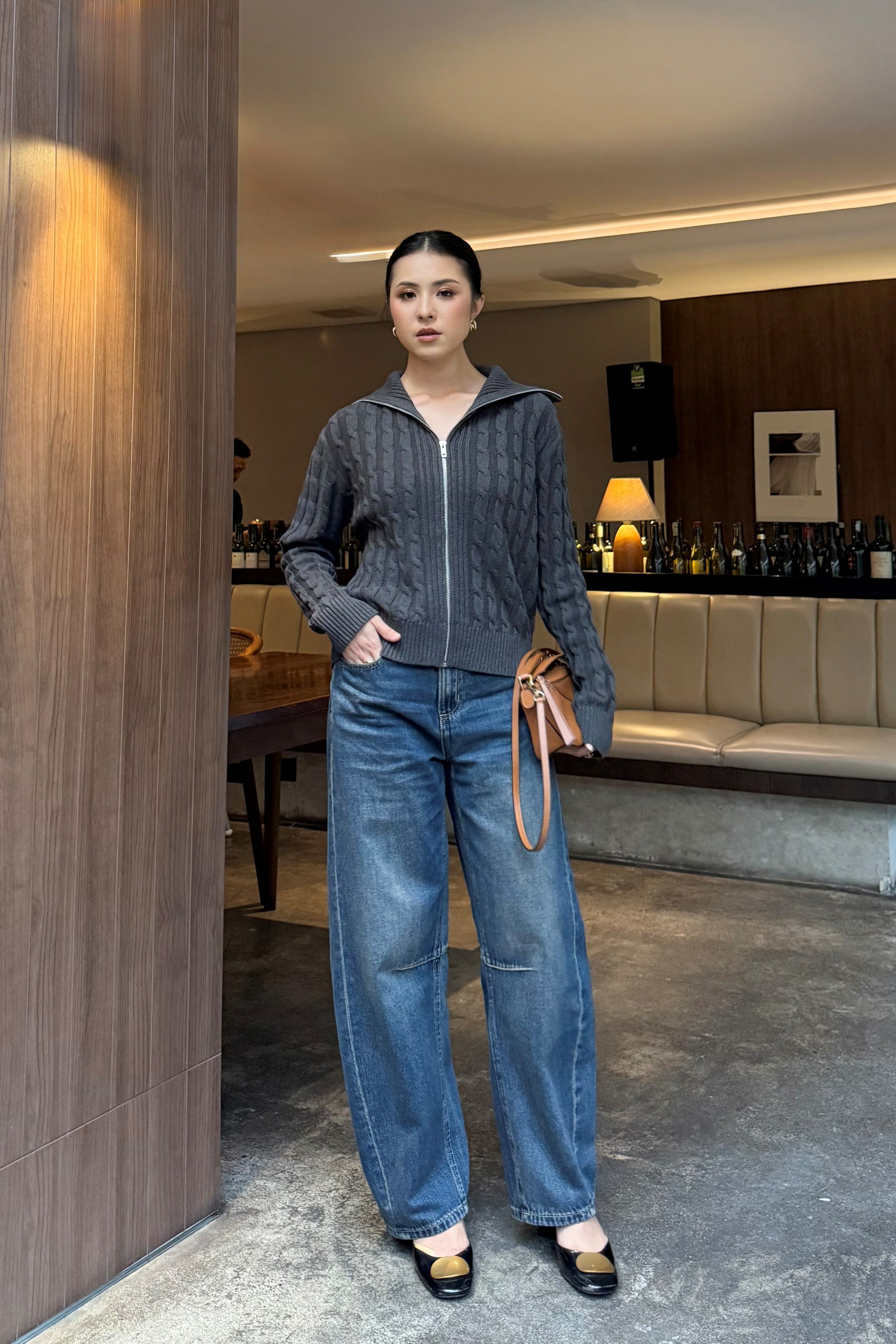 Barrel Pants Jeans - Celana Wanita Bahan Denim Premium