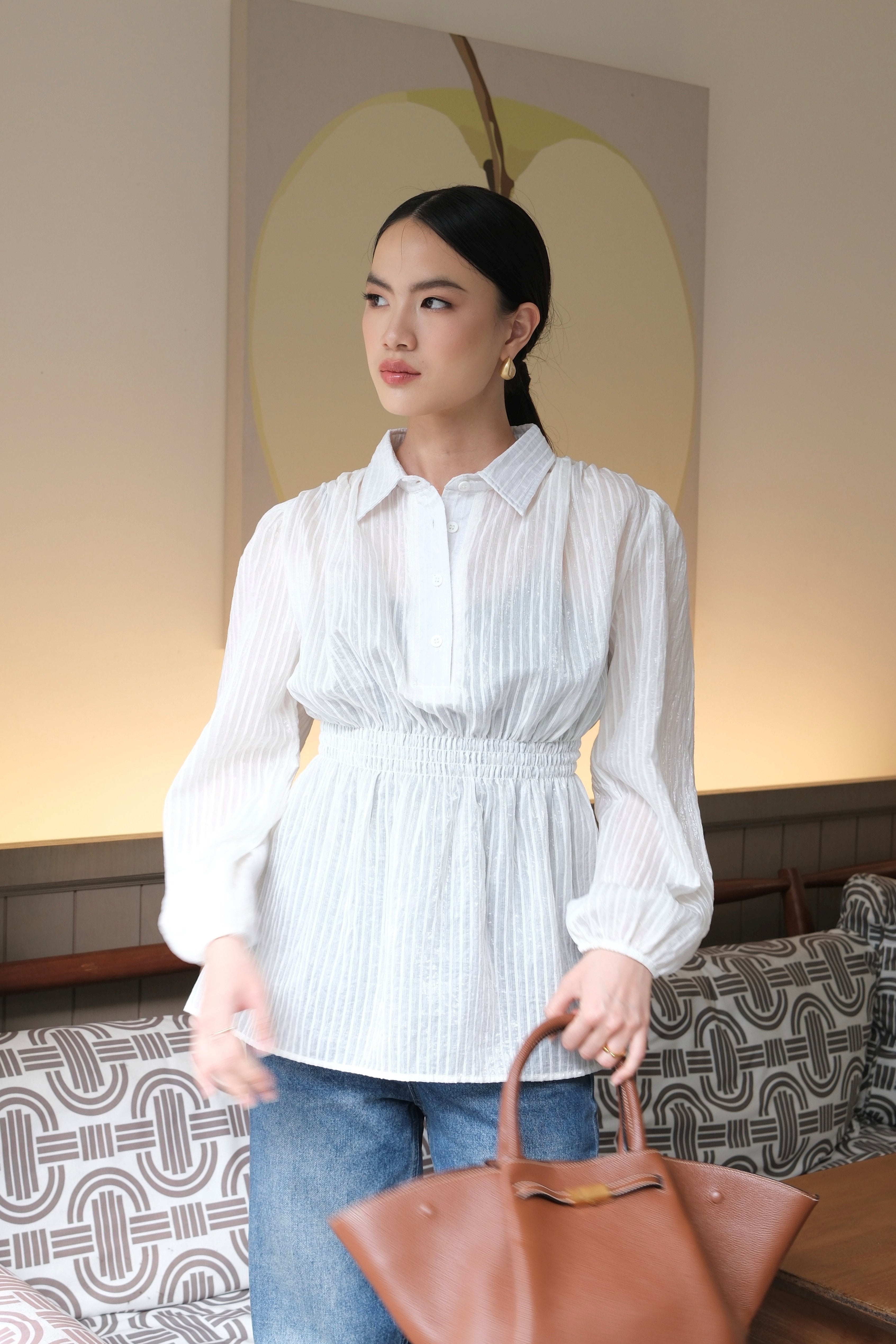 Smokiss Blouse - Atasan Wanita Detail Kerut Smock Gaya Elegan & Cantik