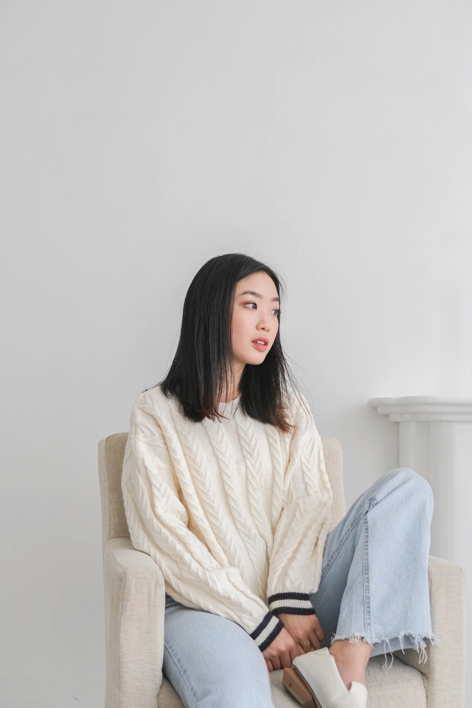 Masae Sweater - Atasan Sweater Wanita Bahan Wool Knit