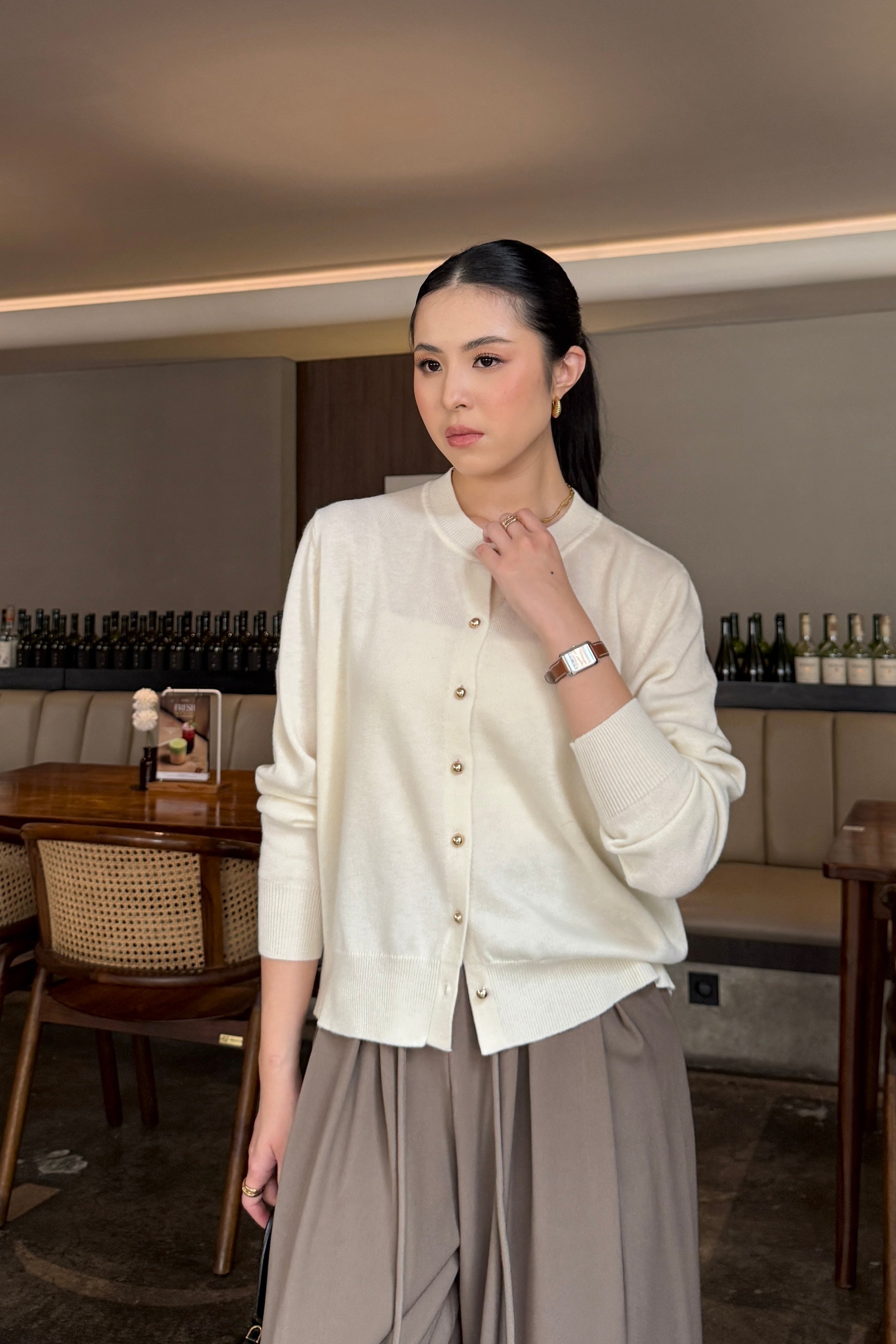 Rayu Cardy - Cardigan Wanita Stylish Bahan Marino Wool Blends