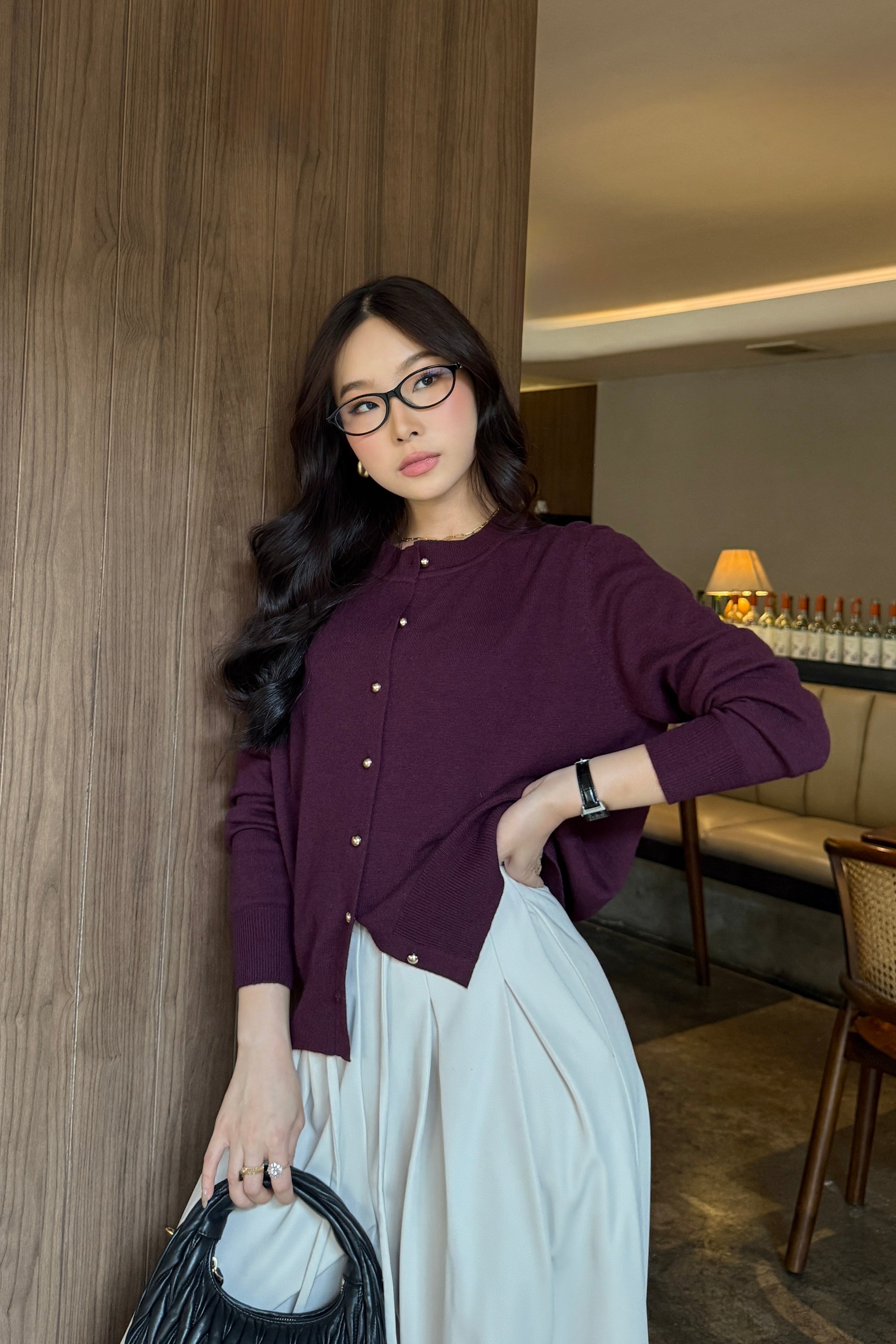 Rayu Cardy - Cardigan Wanita Stylish Bahan Marino Wool Blends