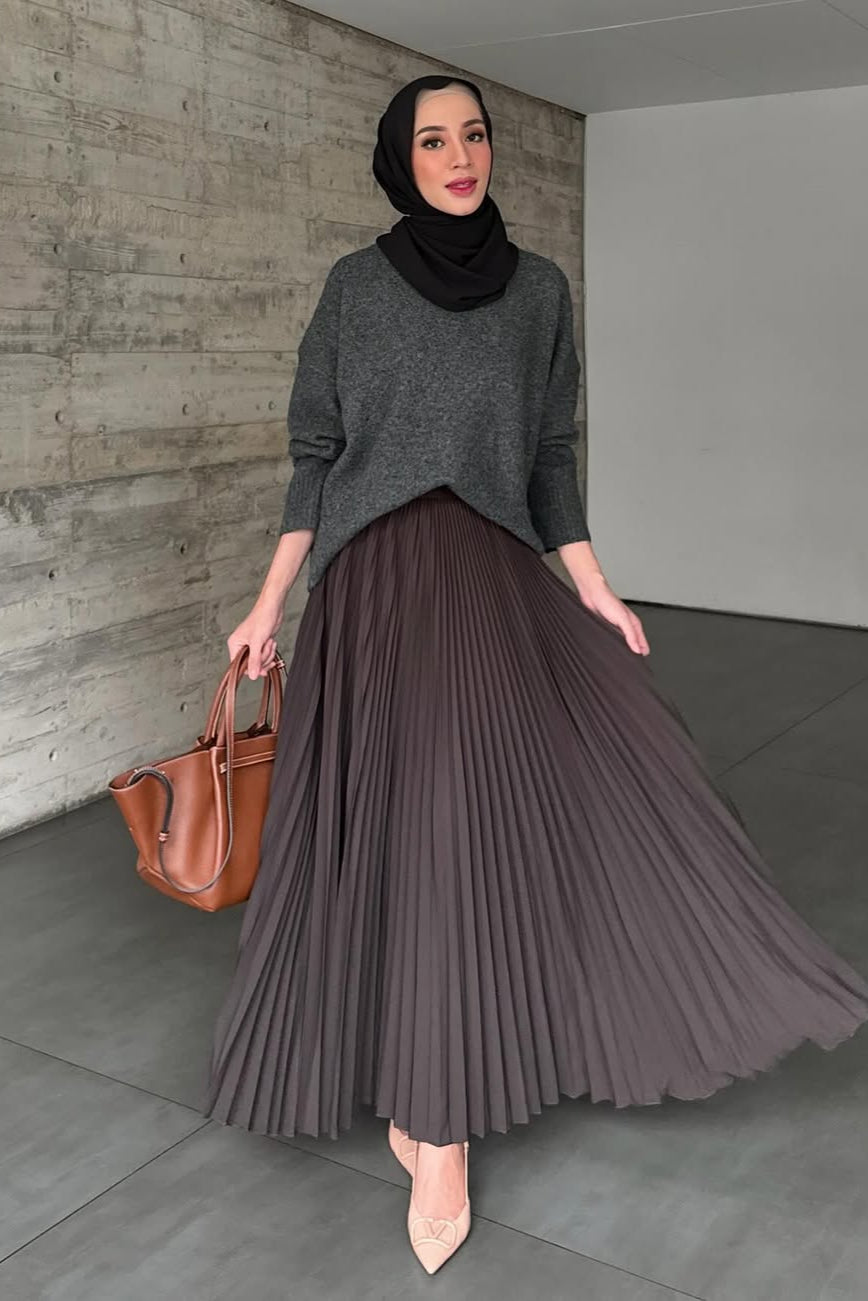 Atala Basic Skirt - Rok Plisket Maxi Polos