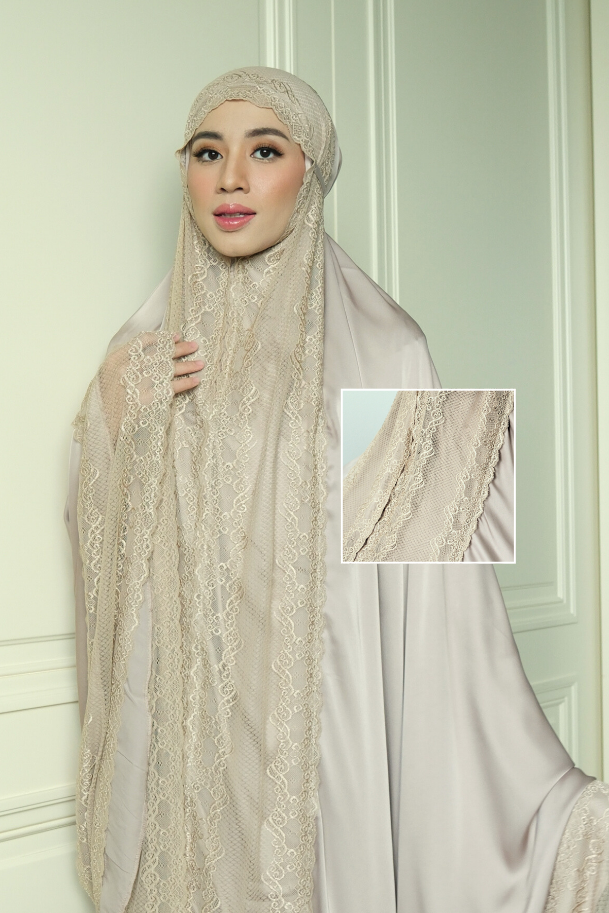 Zahra Mukena - Coksu - Mukena Renda Bahan Armany Silk