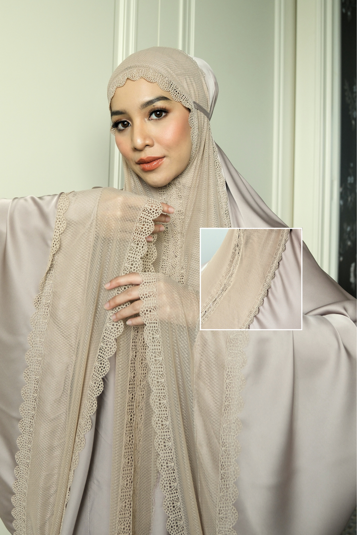 Zahra Mukena - Coksu - Mukena Renda Bahan Armany Silk