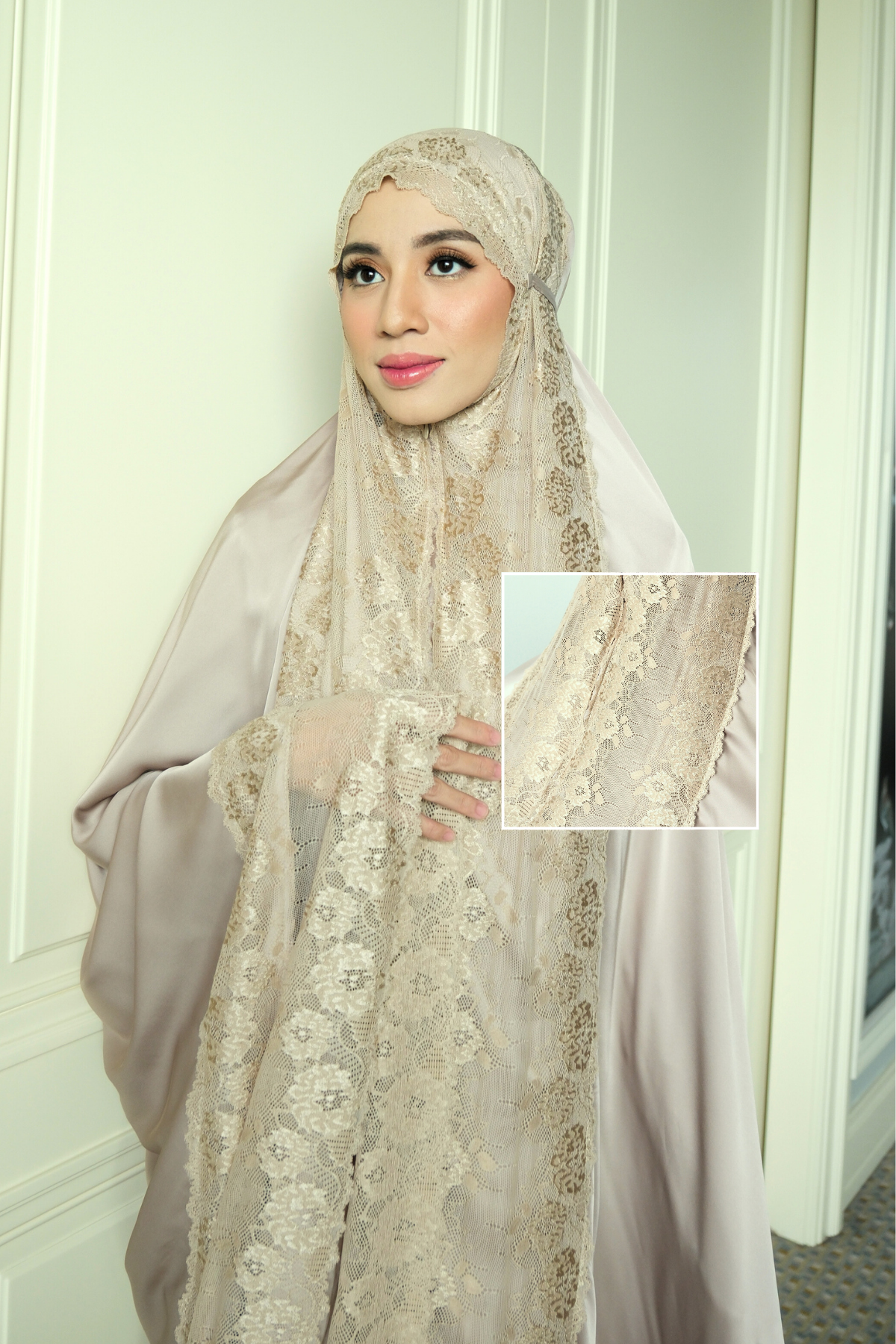Zahra Mukena - Coksu - Mukena Renda Bahan Armany Silk