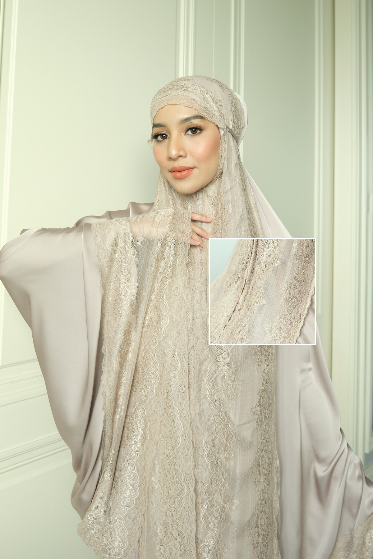 Zahra Mukena - Coksu - Mukena Renda Bahan Armany Silk