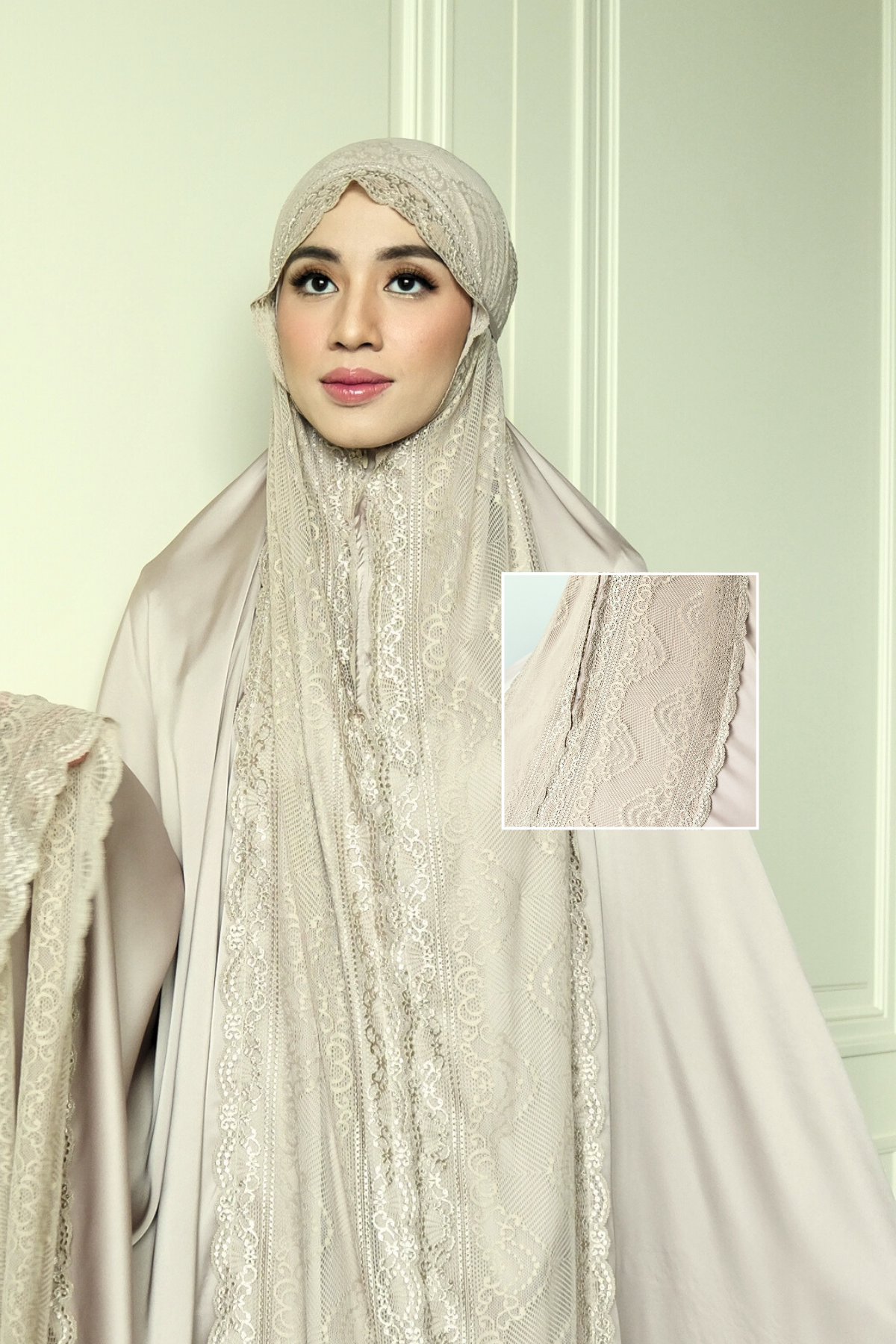Zahra Mukena - Coksu - Mukena Renda Bahan Armany Silk