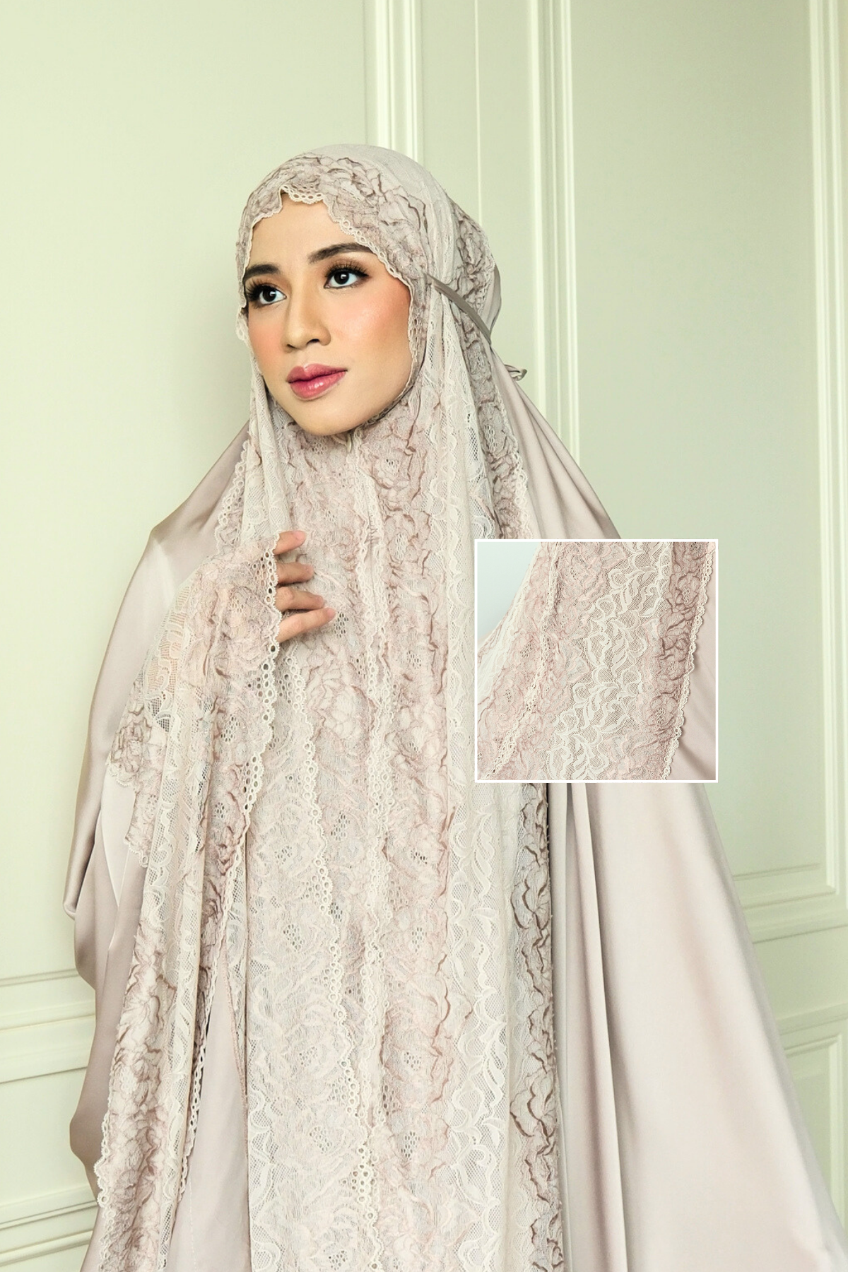Zahra Mukena - Coksu - Mukena Renda Bahan Armany Silk