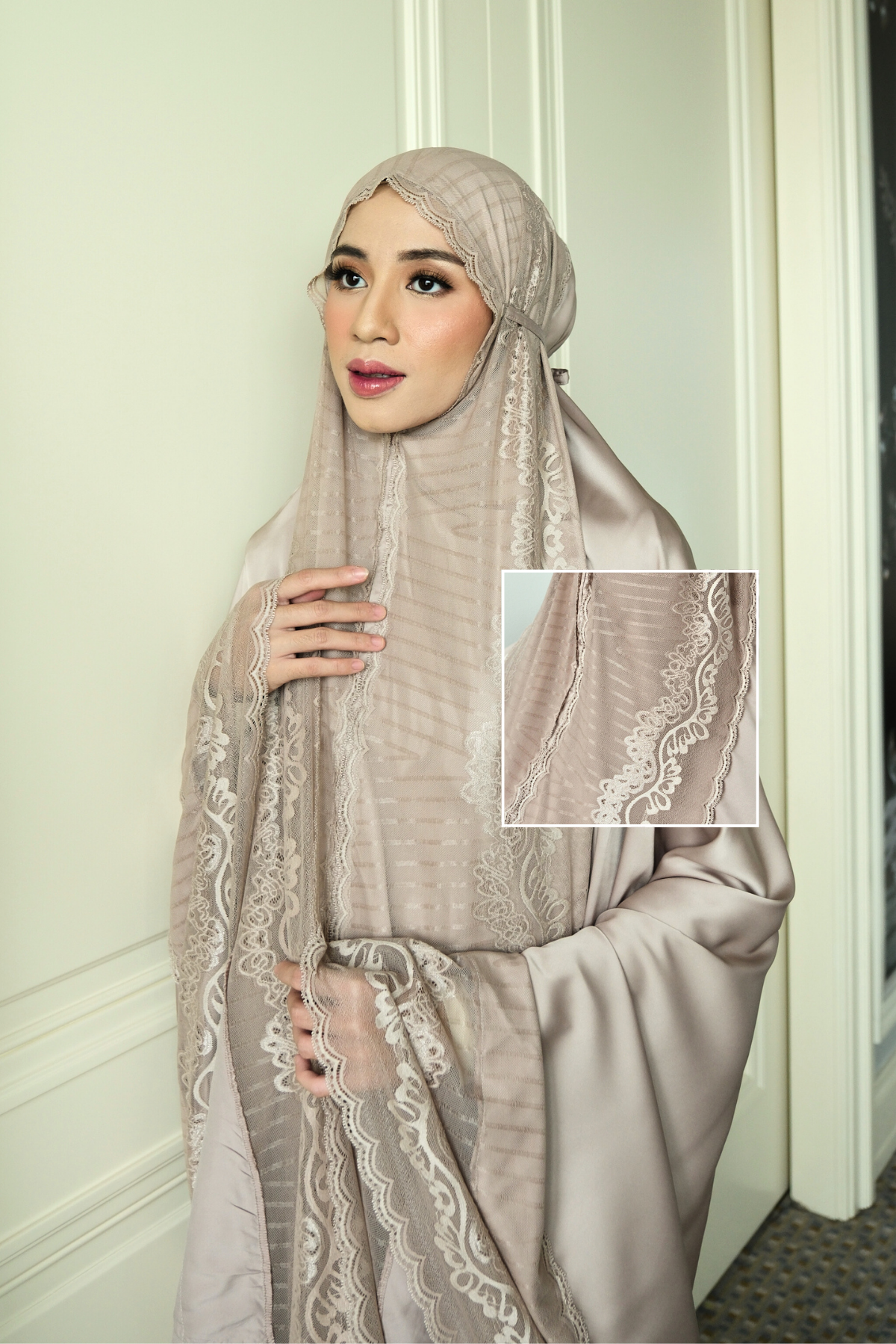 Zahra Mukena - Coksu - Mukena Renda Bahan Armany Silk