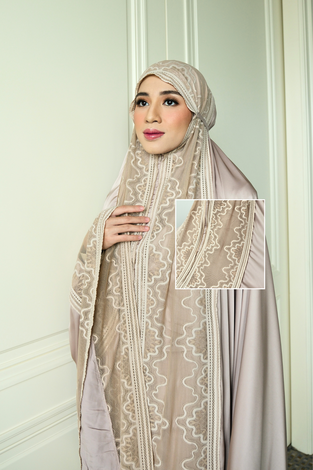Zahra Mukena - Coksu - Mukena Renda Bahan Armany Silk