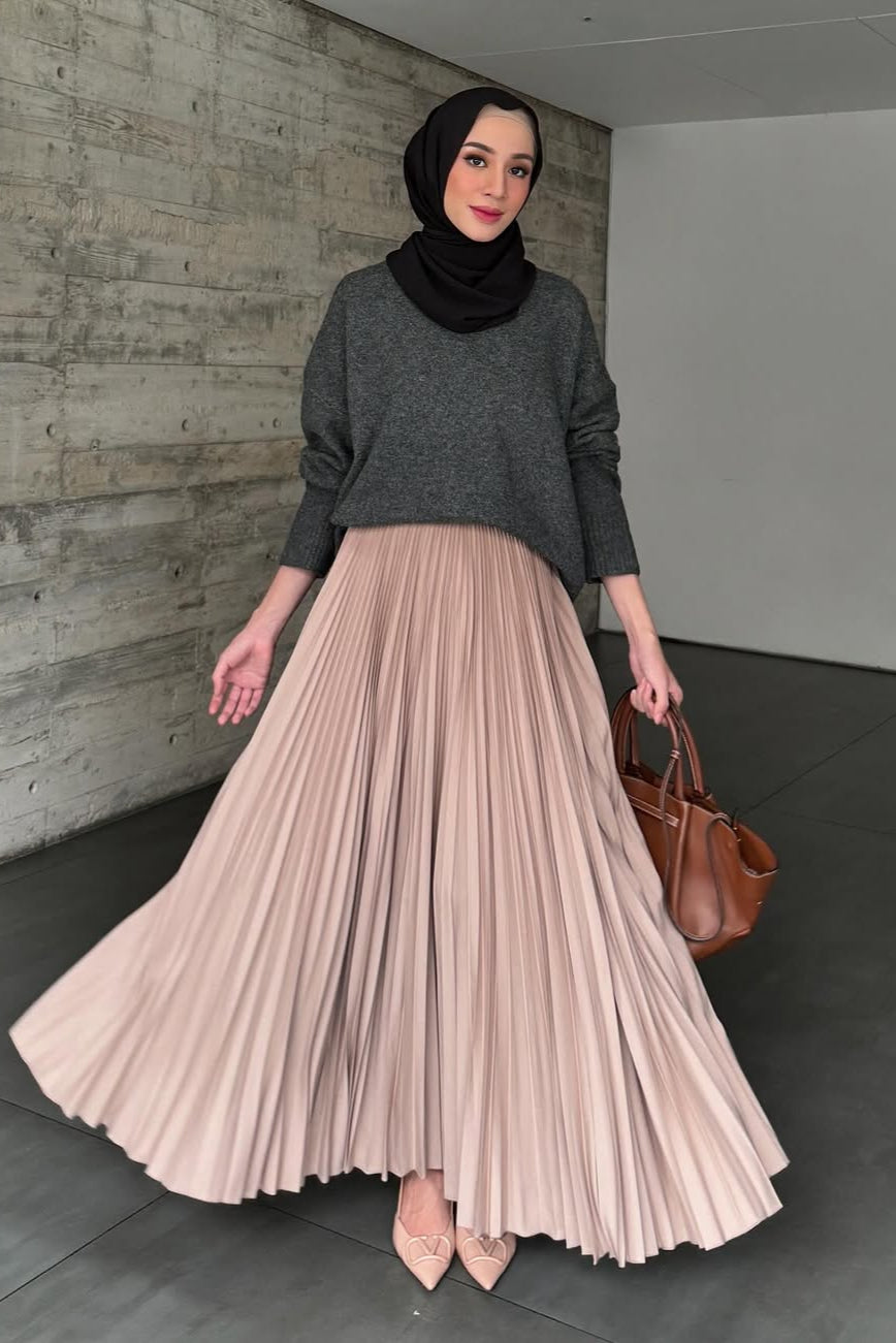 Atala Basic Skirt - Rok Plisket Maxi Polos