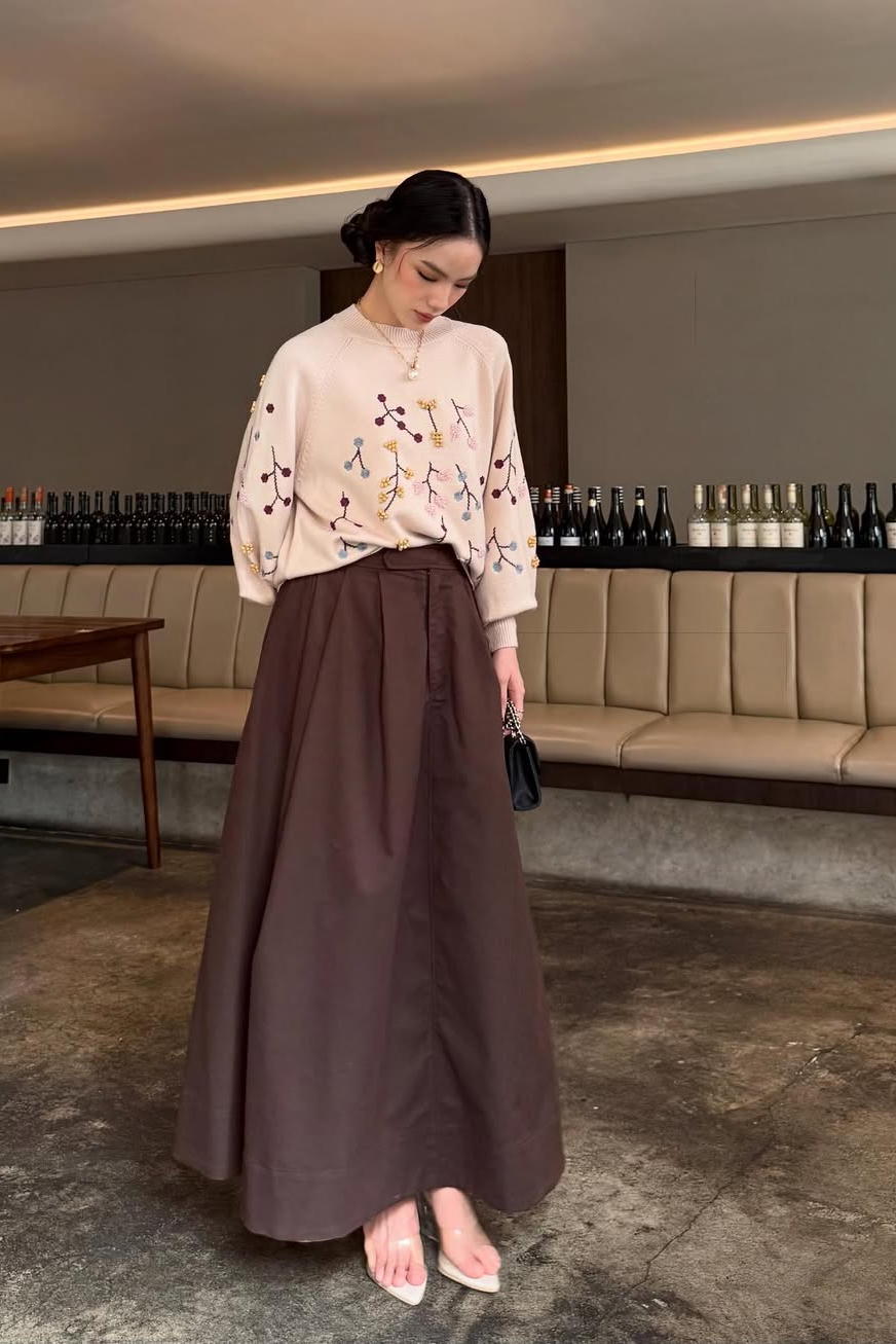 Cotton Skirt - Bawahan Wanita Elegan Simple Bahan Cotton High Quality