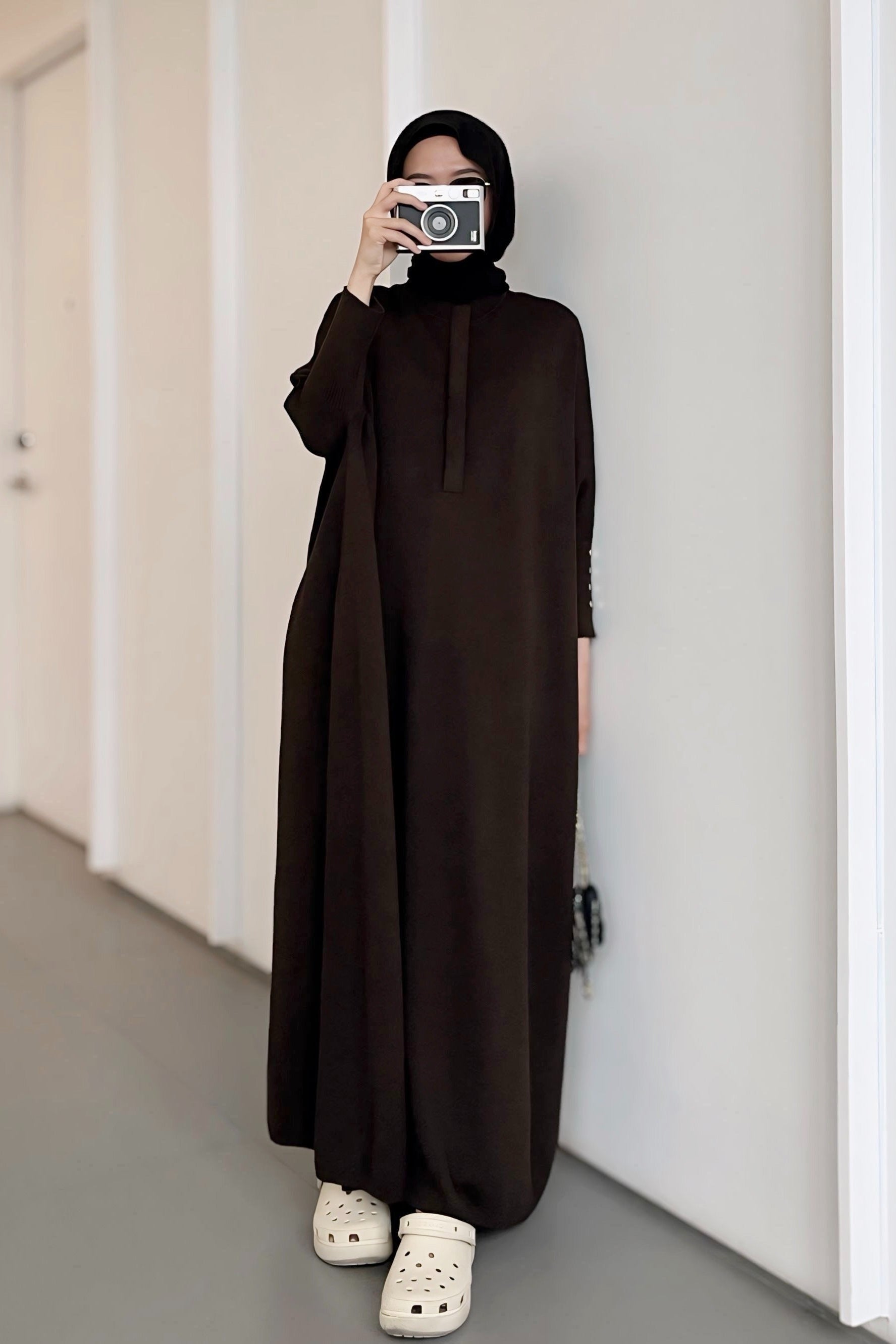 Busui Batwing Dress - Dress Model Batwing Bahan Knit Busui