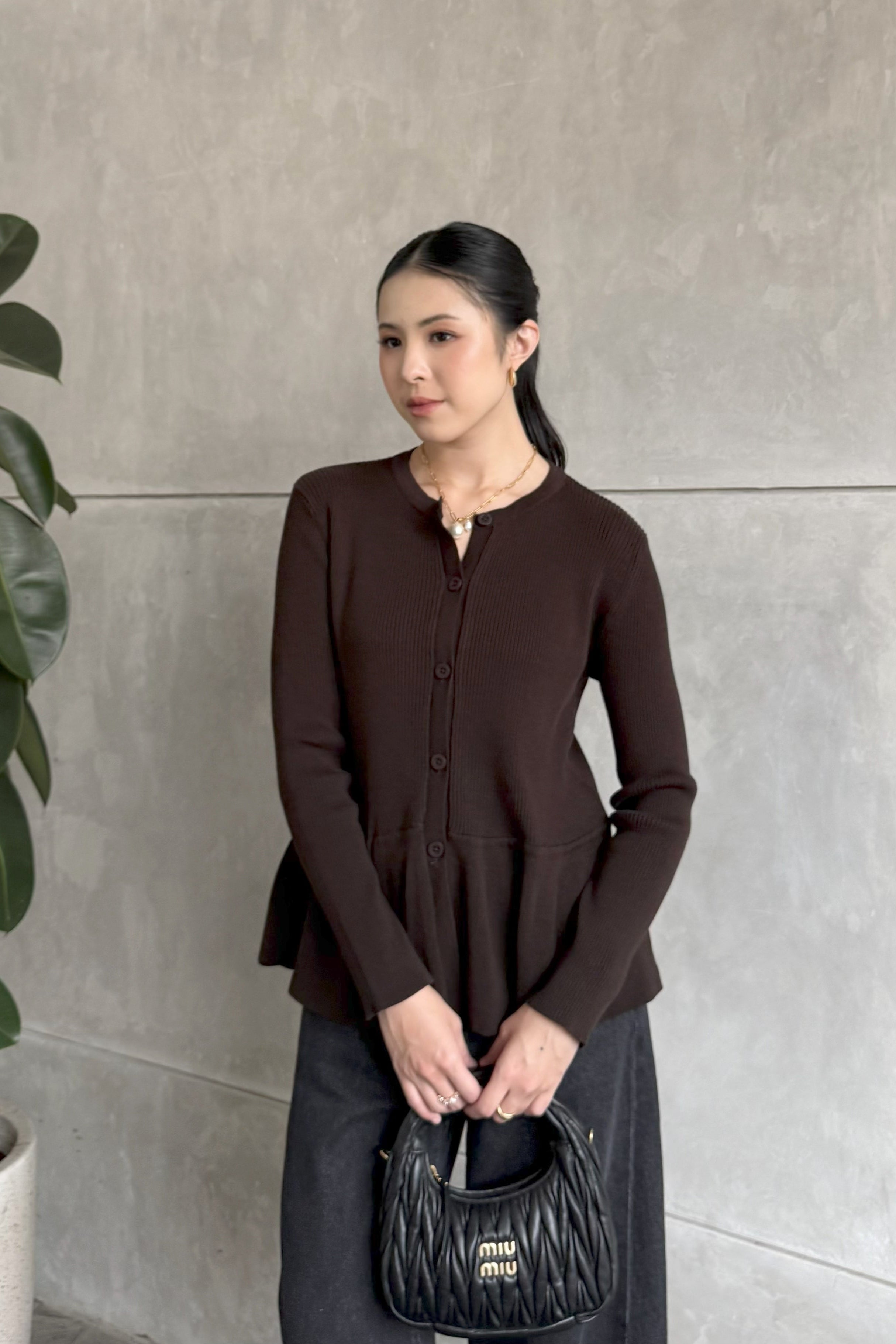 Oene Sweater - Cappucino - Atasan Wanita Bahan Cotton Import