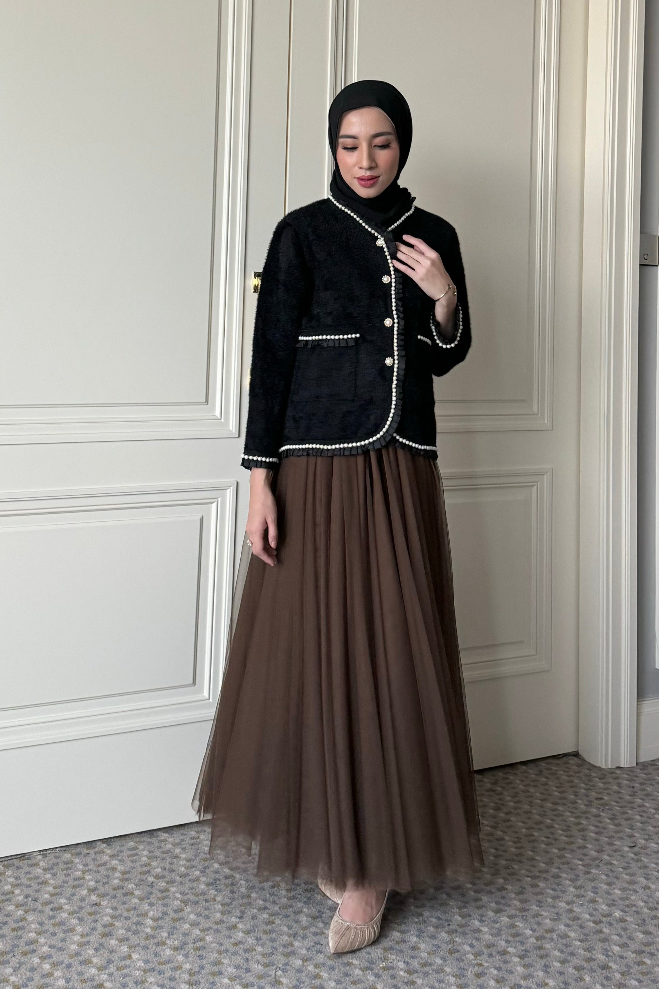 Tutu Skirt - Rok Wanita panjang Full Furing Pinggang Flowly