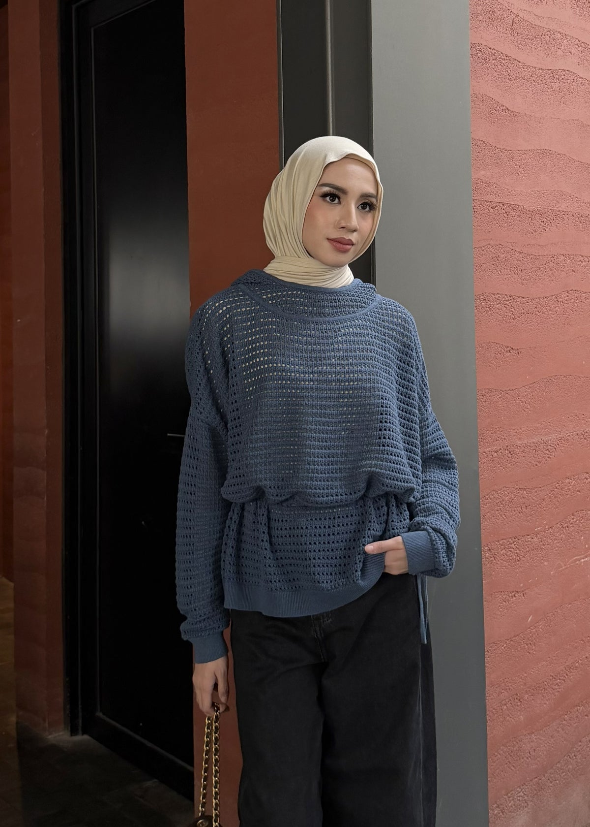 Lumi Knit Sweater - Premium Cotton Crochet Sweater