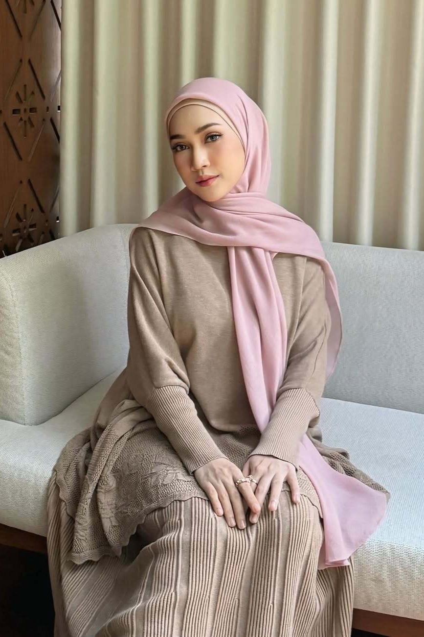 Hijab Square Oval Shawl - Hijab Pashmina Bahan Voal