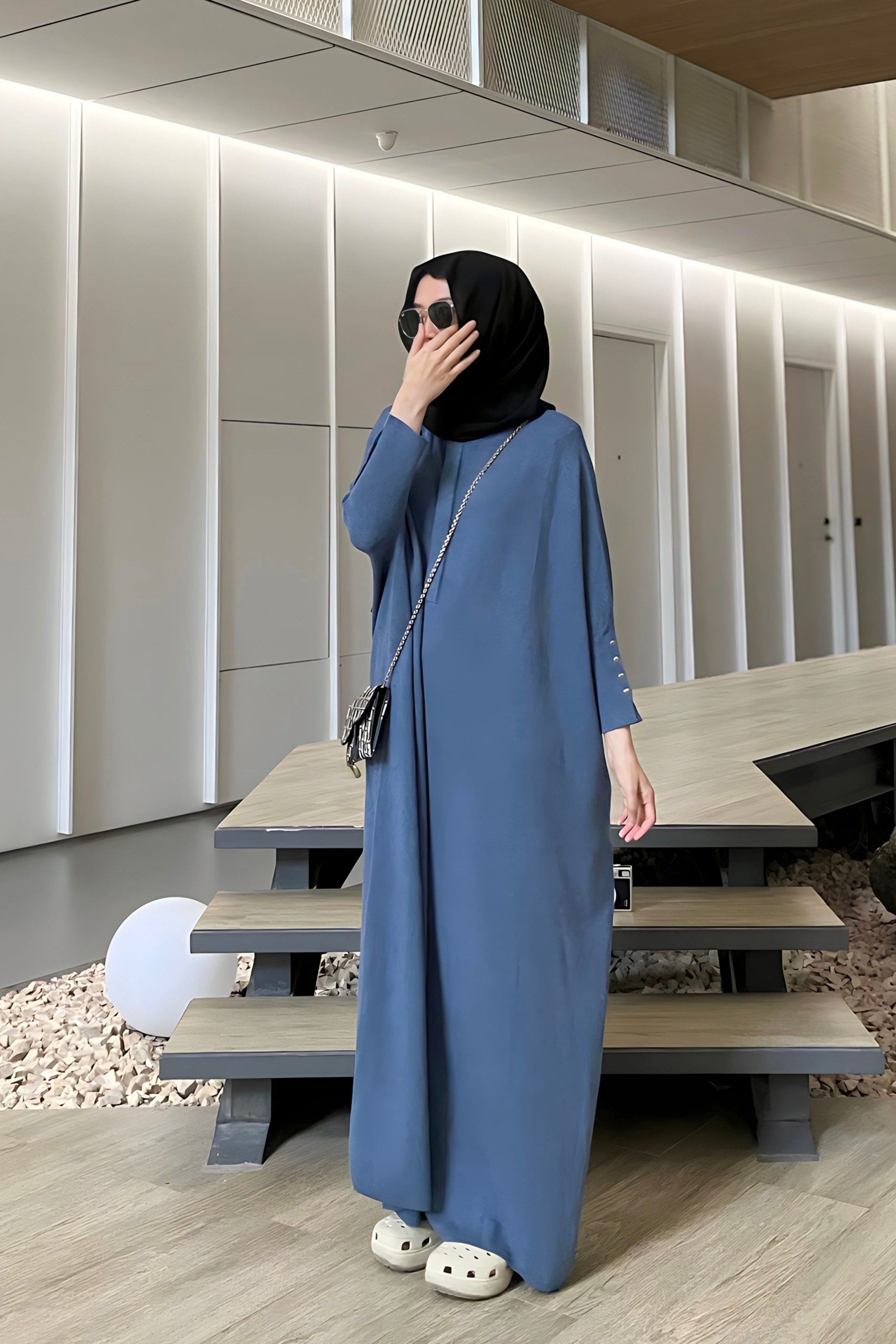Busui Batwing Dress - Dress Model Batwing Bahan Knit Busui