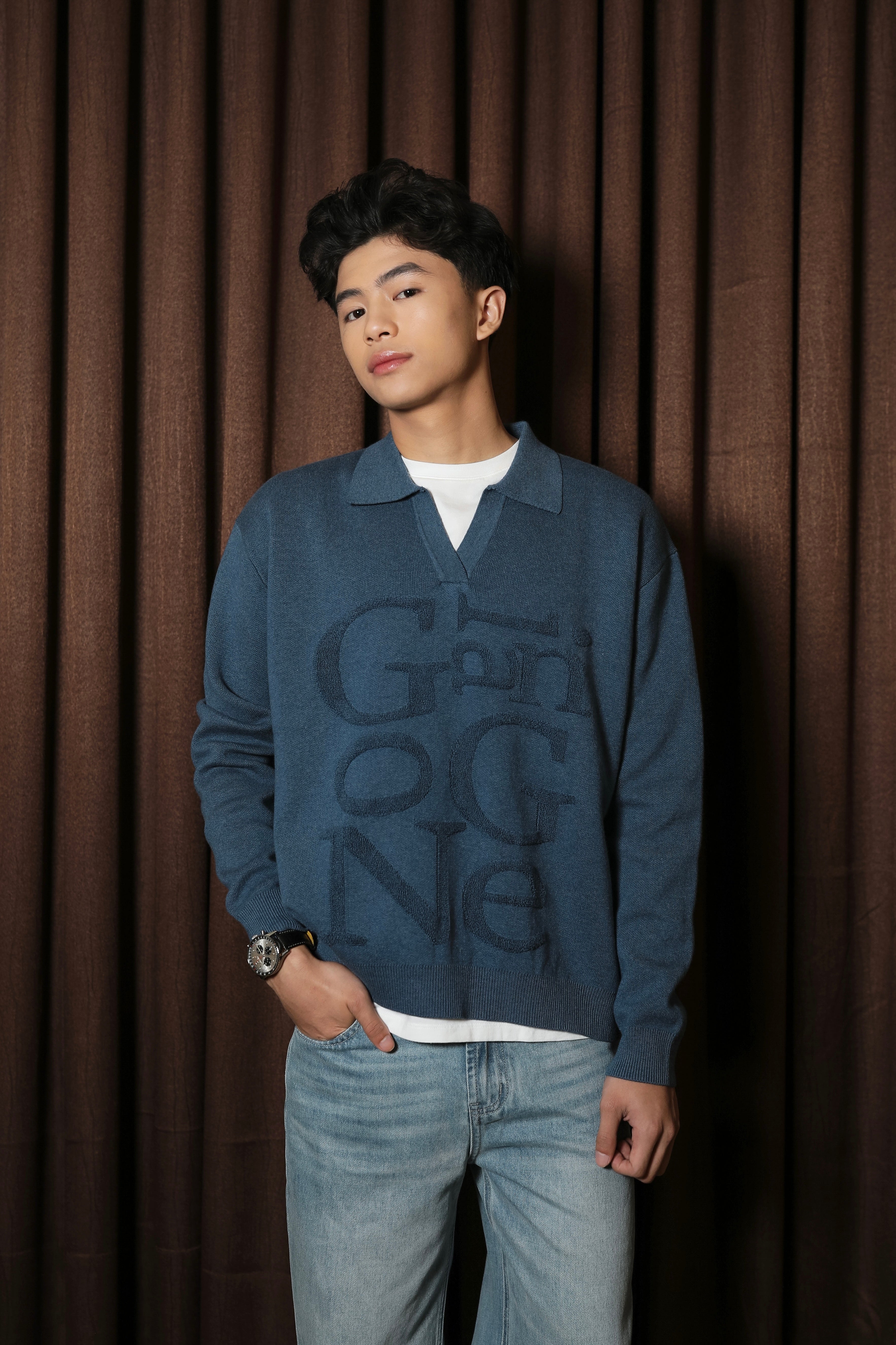 GONEGANI Man - GG V Neck Sweater Rajut