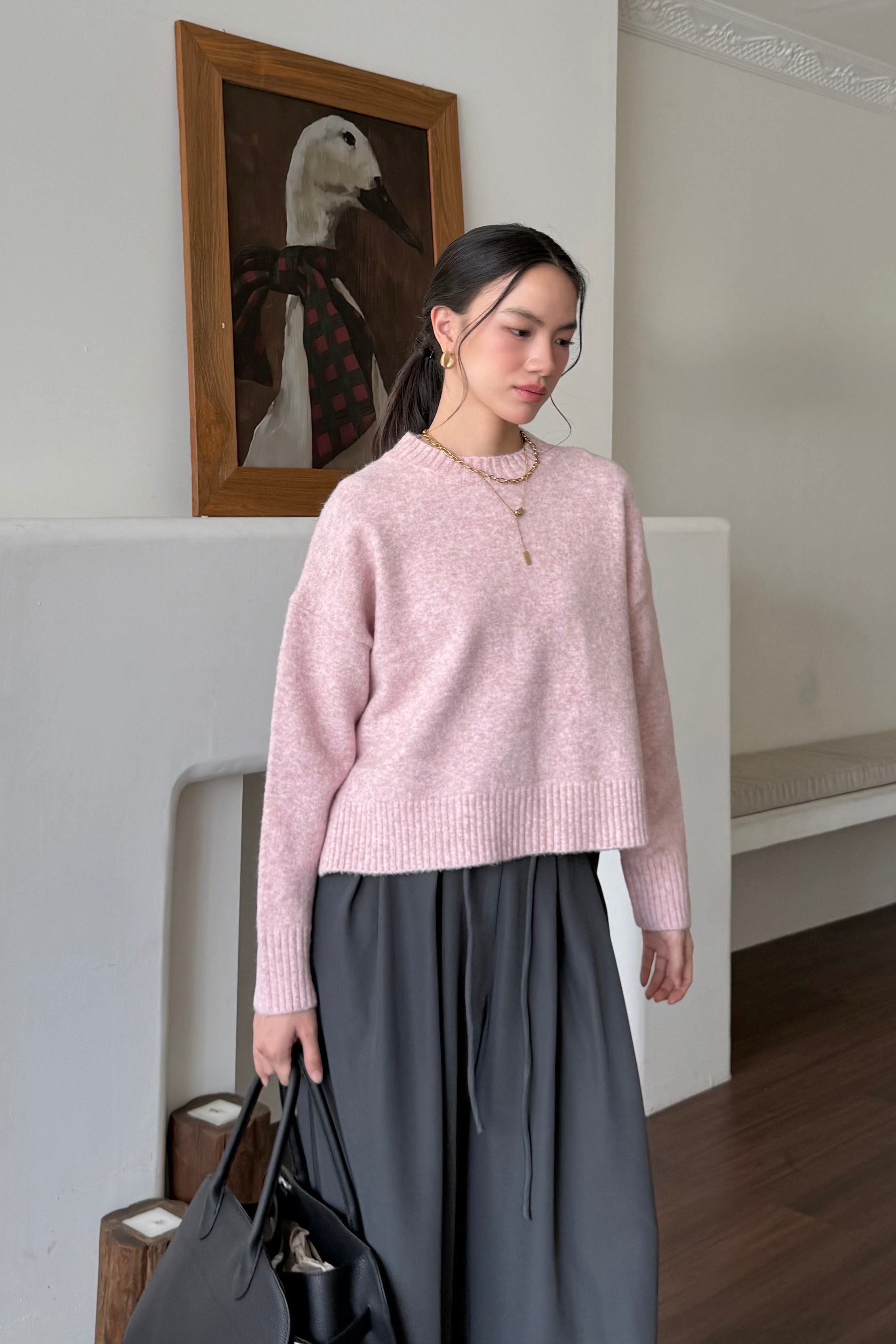 Meow Slit Sweater - Sweater Wanita Bahan Wool Original Premium