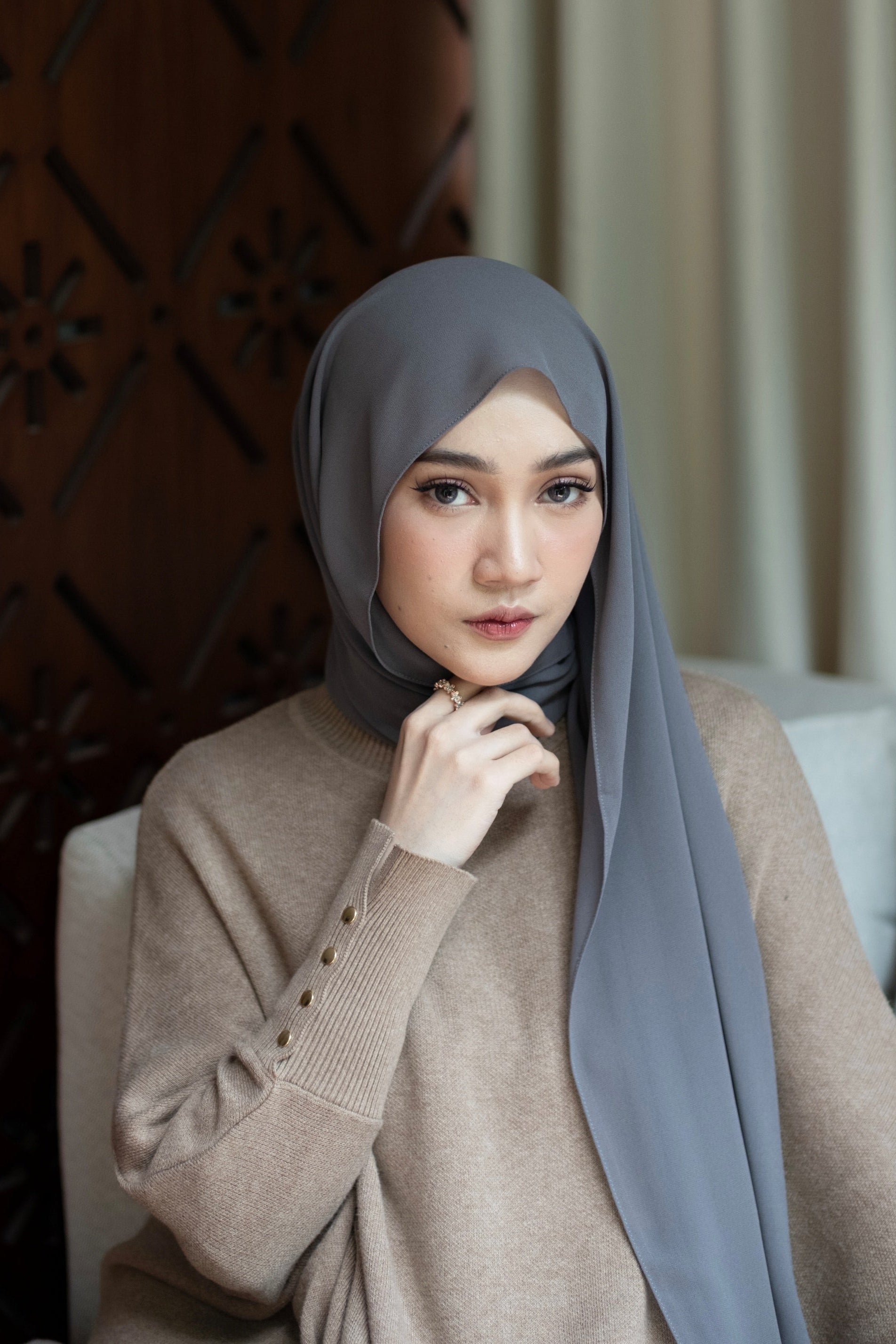 Bawal Shawl - Pashmina Basic Polos Stylish Bahan Cerruty