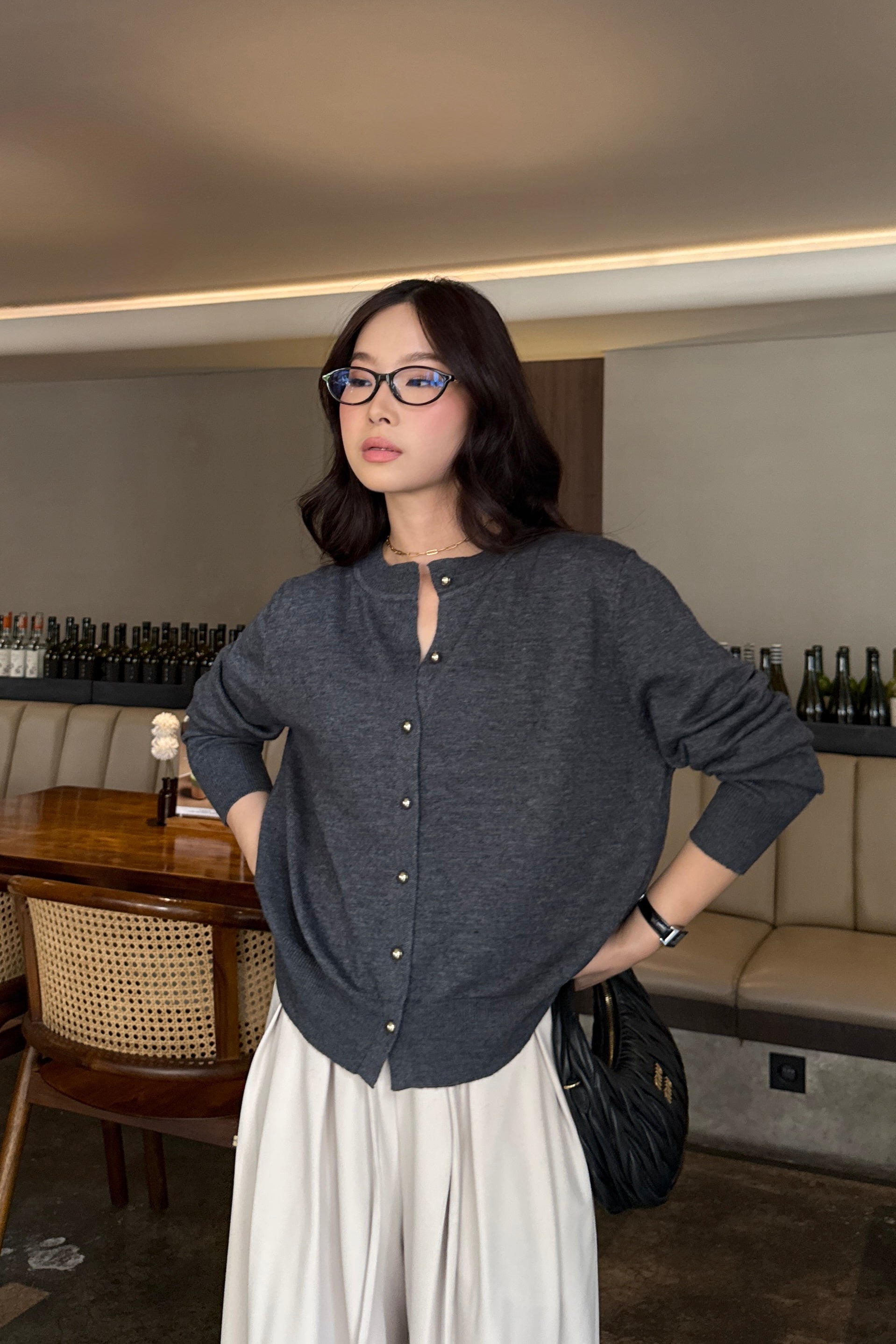 Rayu Cardy - Cardigan Wanita Stylish Bahan Marino Wool Blends