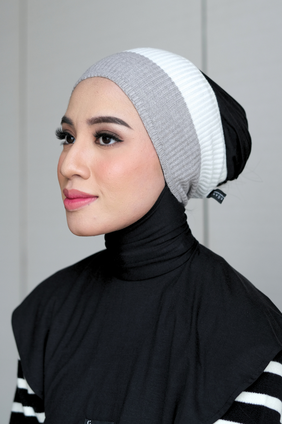 Bandana Rajut - Bandana Bahan Knit Wanita Dua Warna