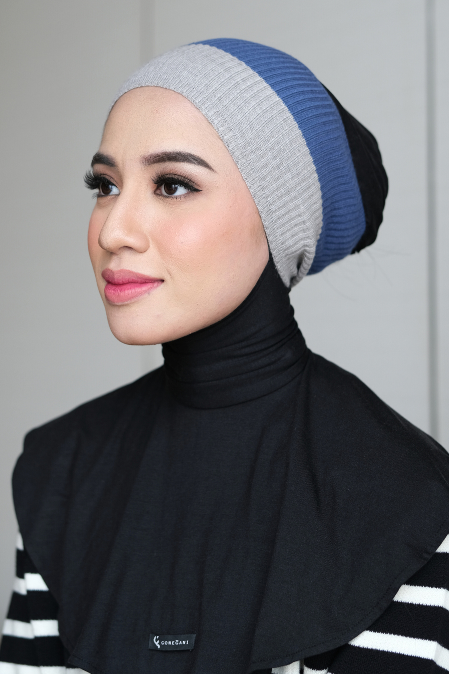 Bandana Rajut - Bandana Bahan Knit Wanita Dua Warna